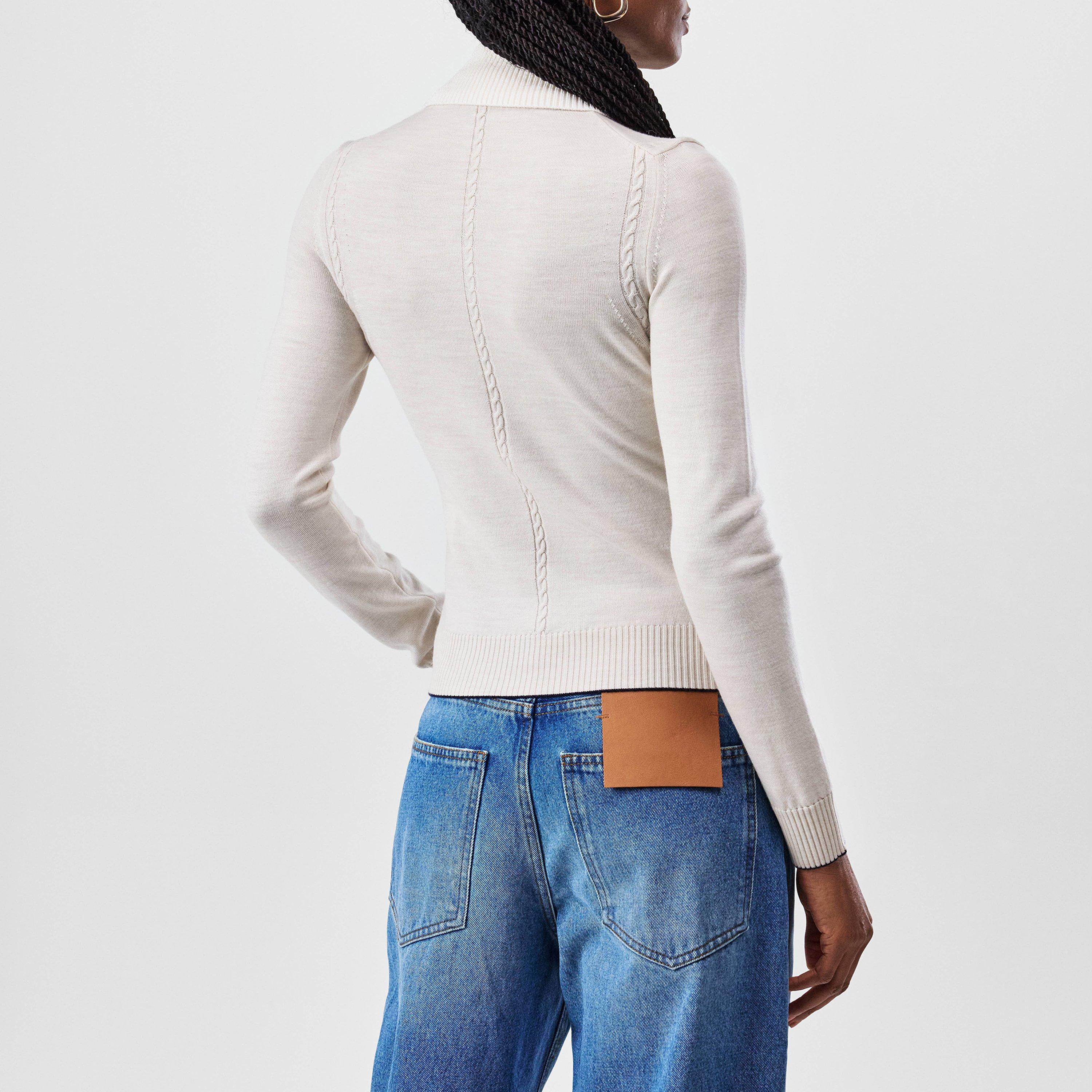 Light Beige - Jacquemus - J Logo Knit Polo - 3