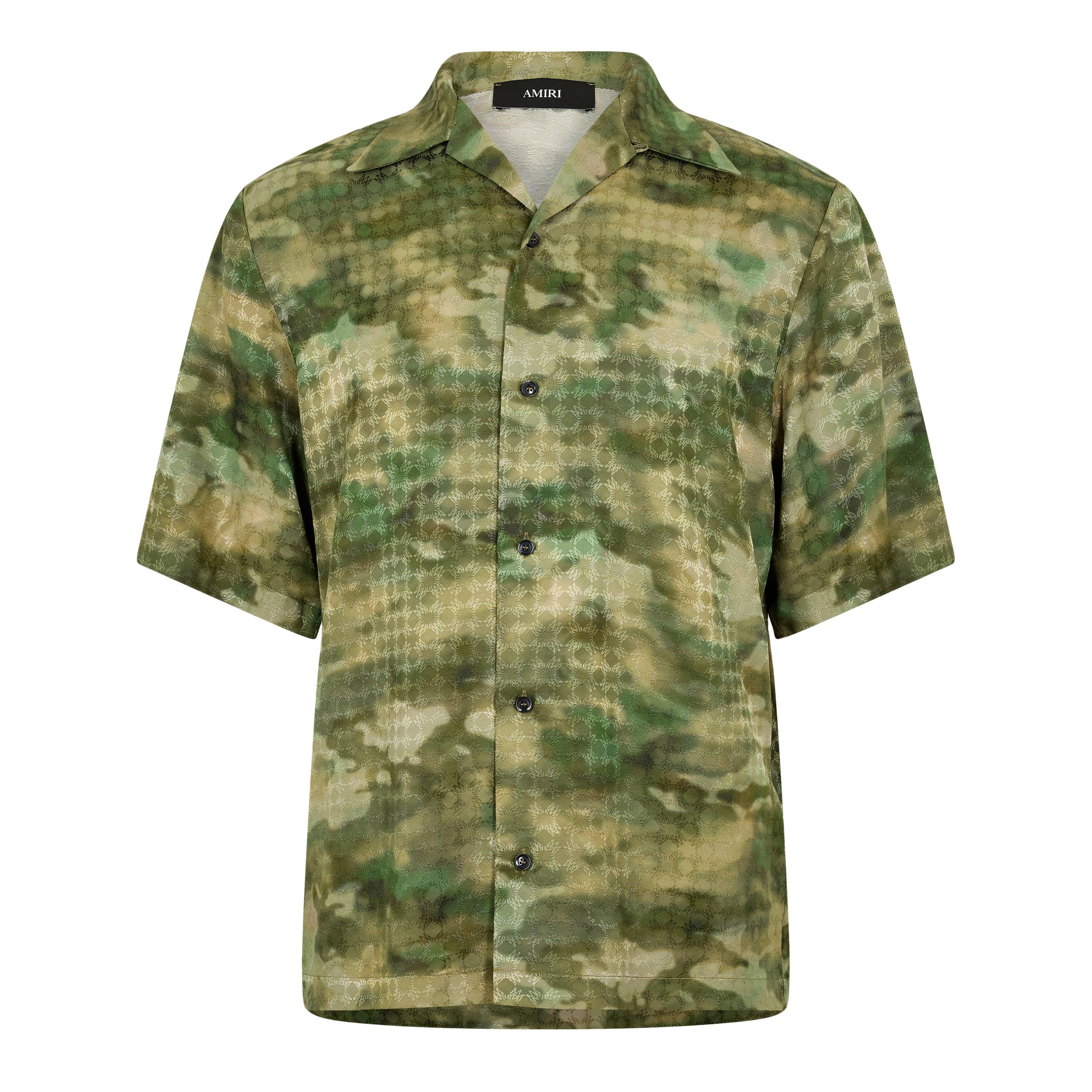 Amiri Men's MA Camo Short Sleeve Bowling Shirt - S