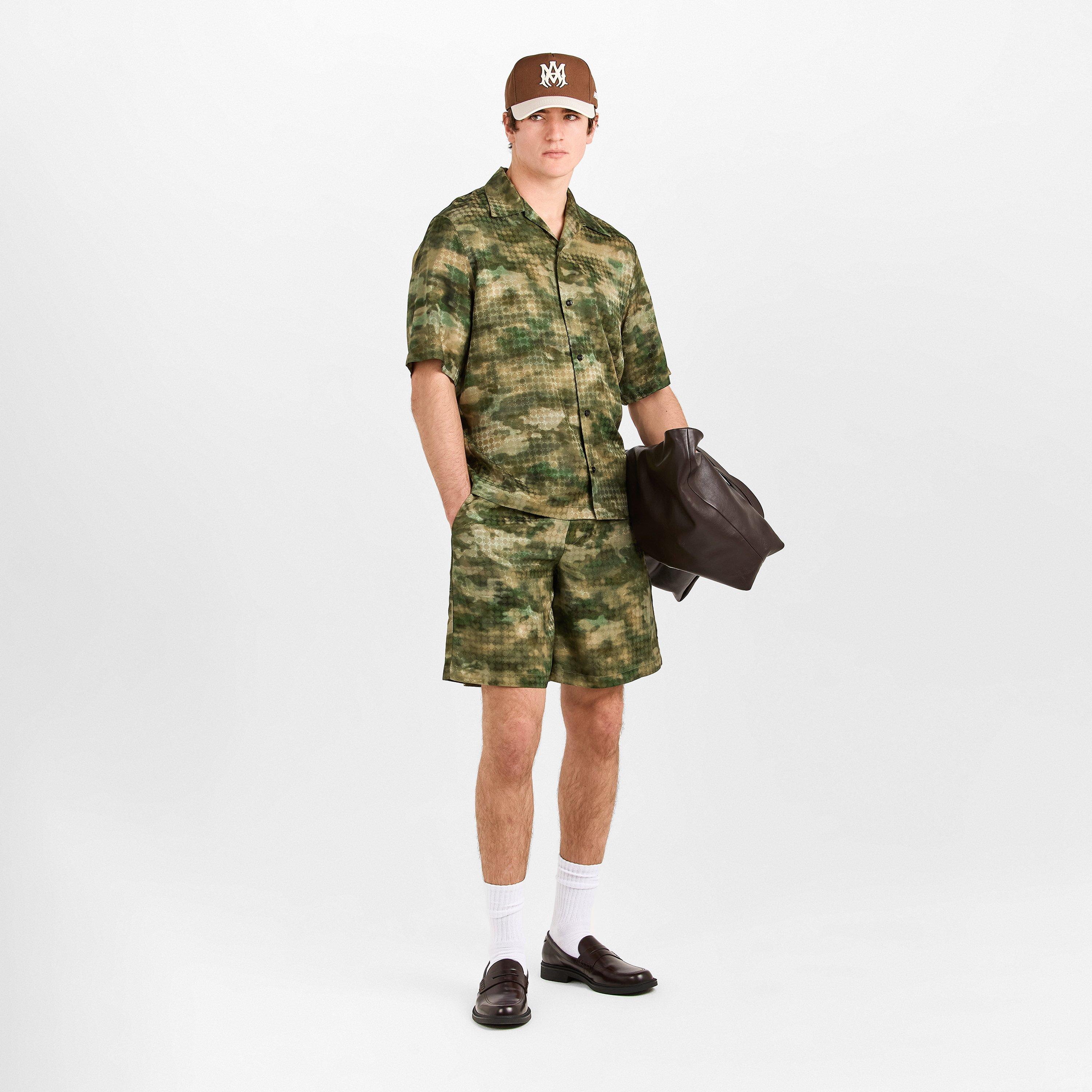 Amiri | Men's MA Camo Short Sleeve Bowling Shirt | Flannels