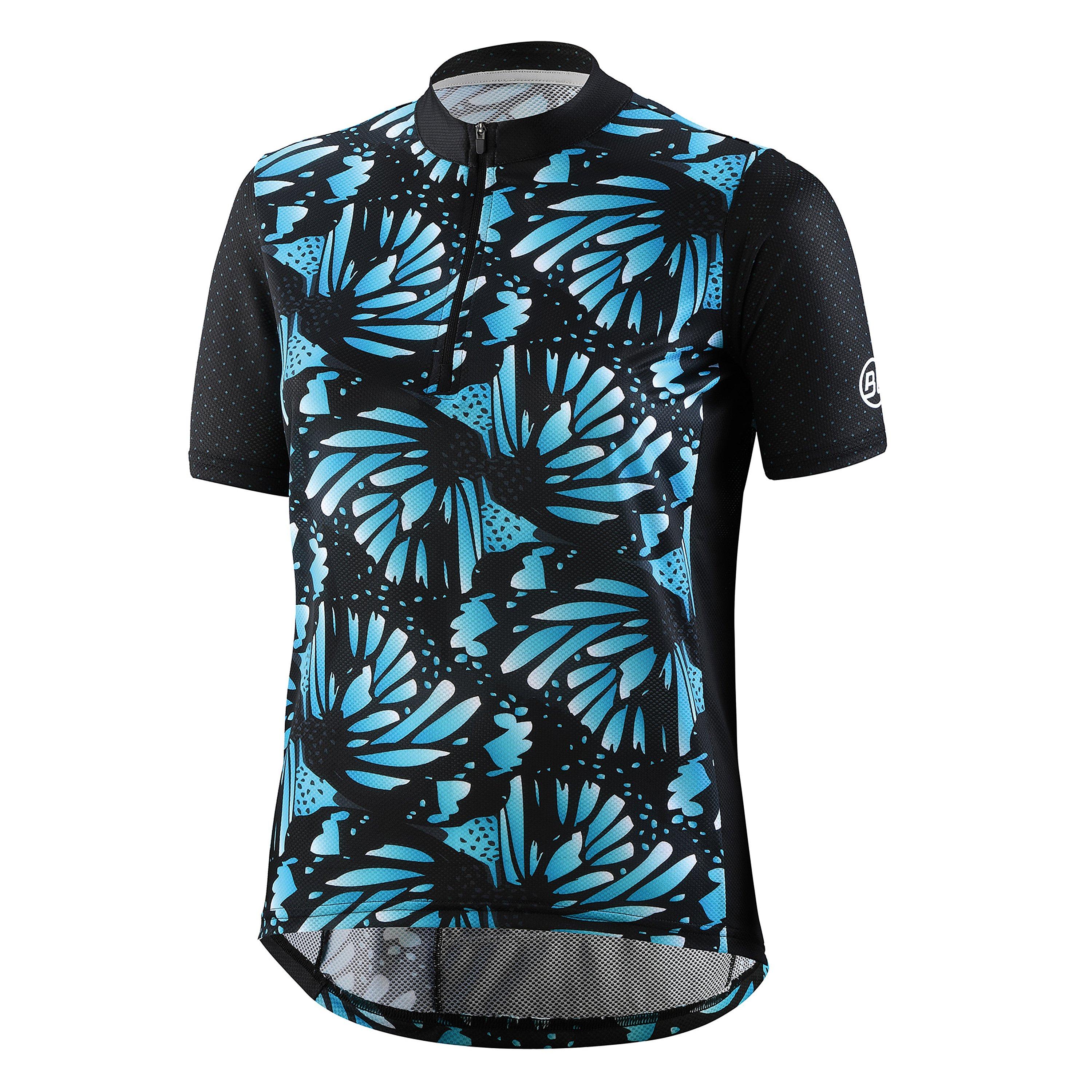 Bicycle Line Women's Dalia Short Sleeve Upf 30+ Loose Fit Cycling Jersey - Black - 12 (M)
