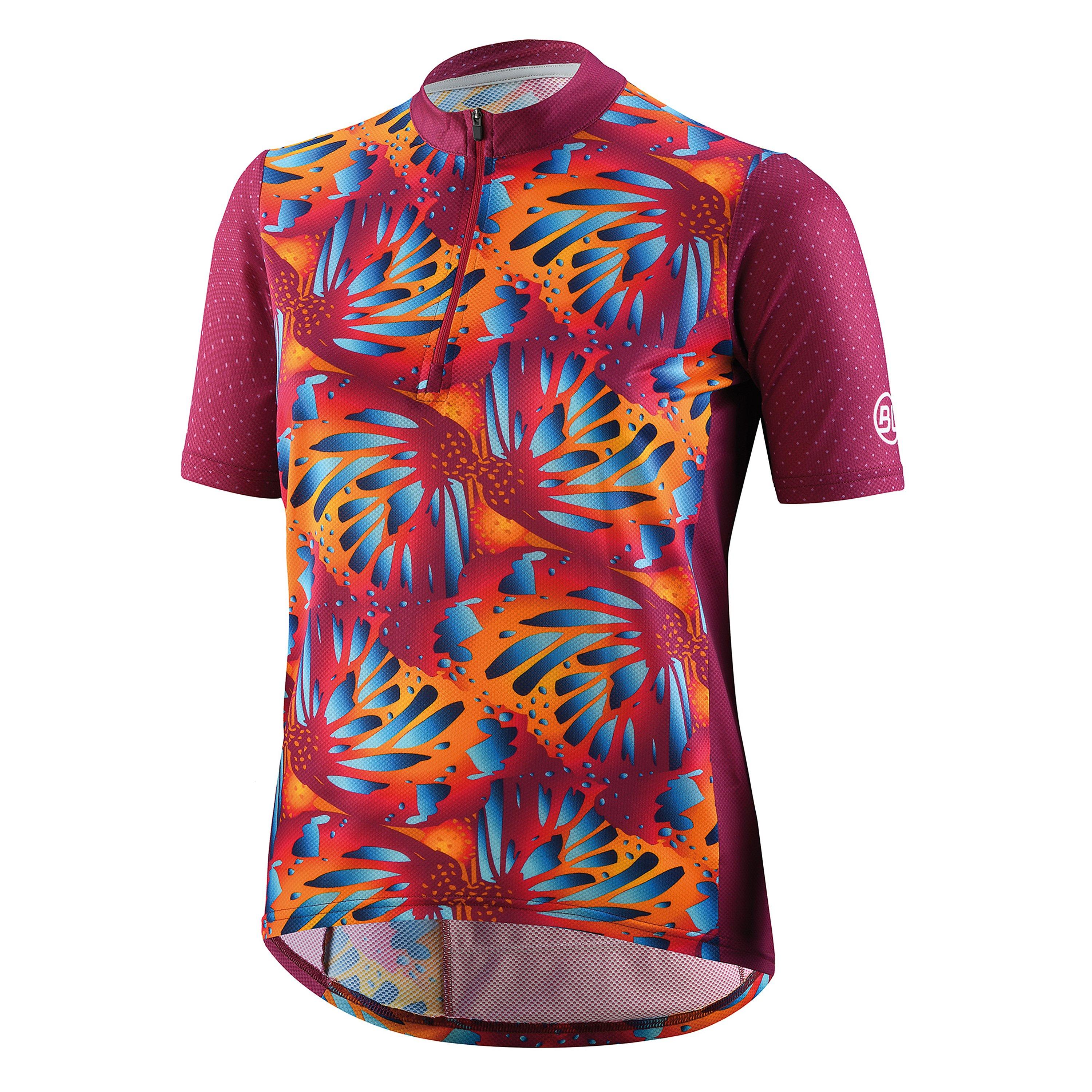 Bicycle Line Women's Dalia Short Sleeve Upf 30+ Loose Fit Cycling Jersey - Purple - 14 (L)