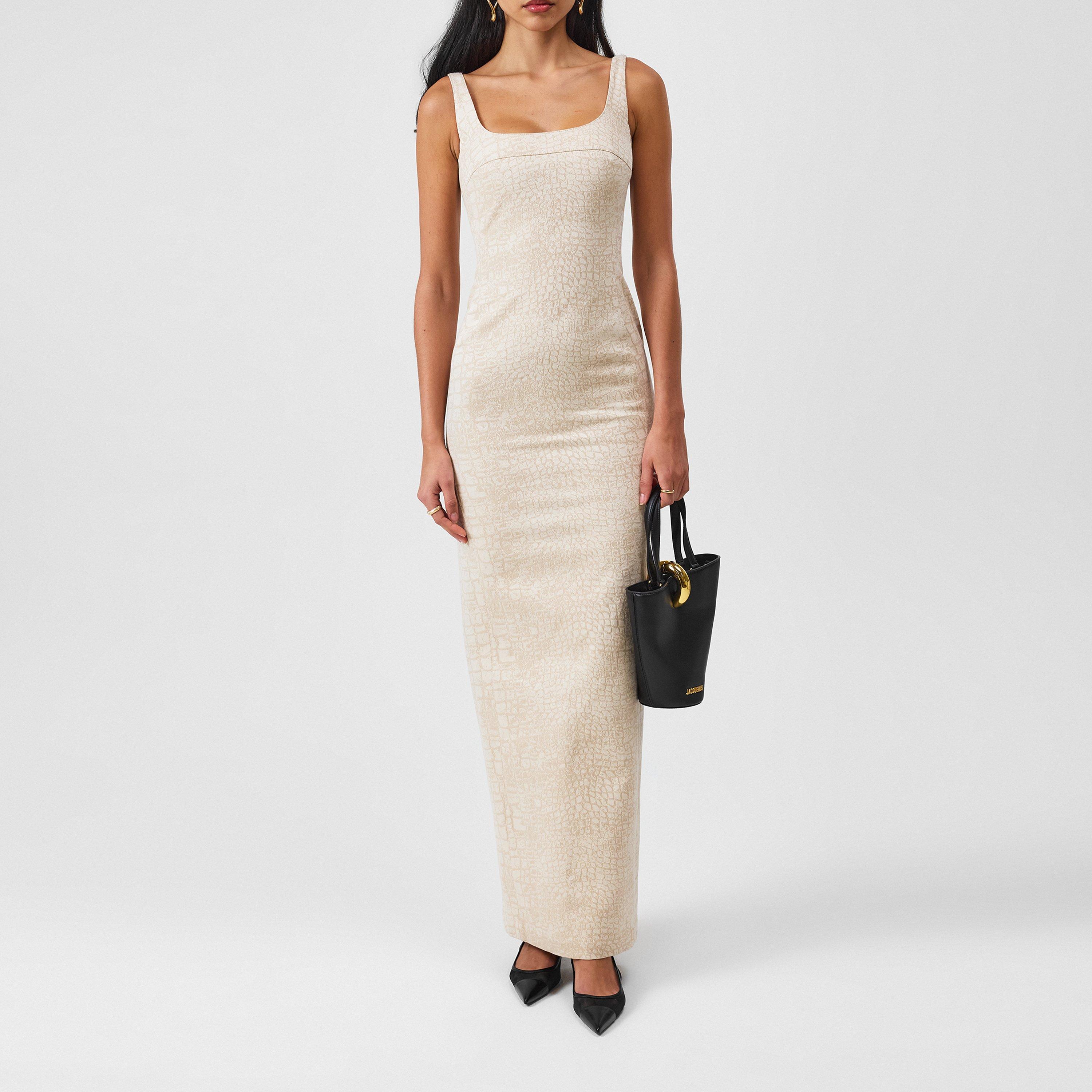 Croco Beige - Jacquemus - Croc Maxi Dress - 1
