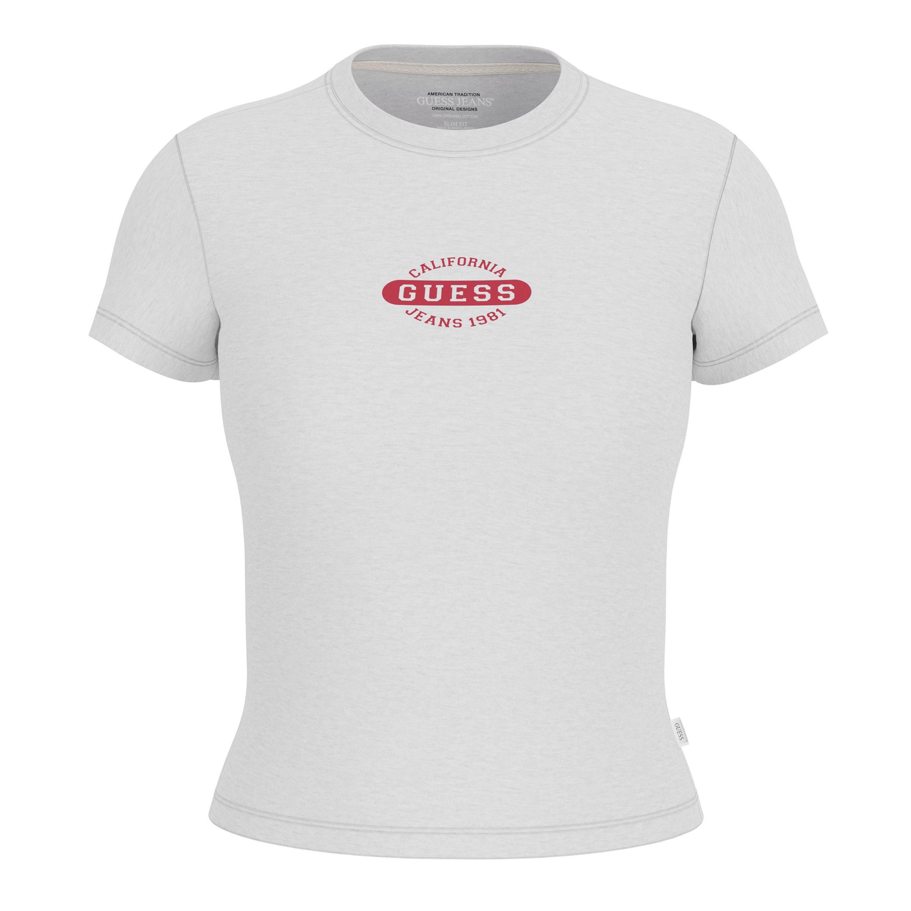Guess Women's Stamp Baby Tee - Gj Light Grey - 14 (L)