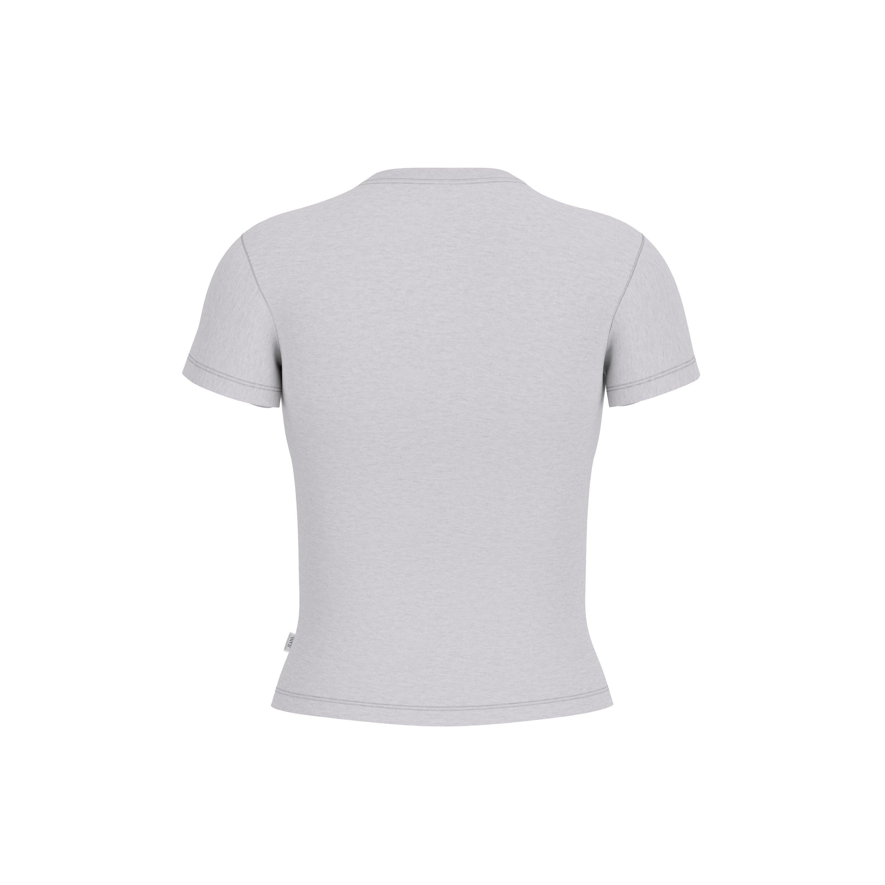 GJ Light Grey - Guess - Guess Stamp Tee Ld54 - 2