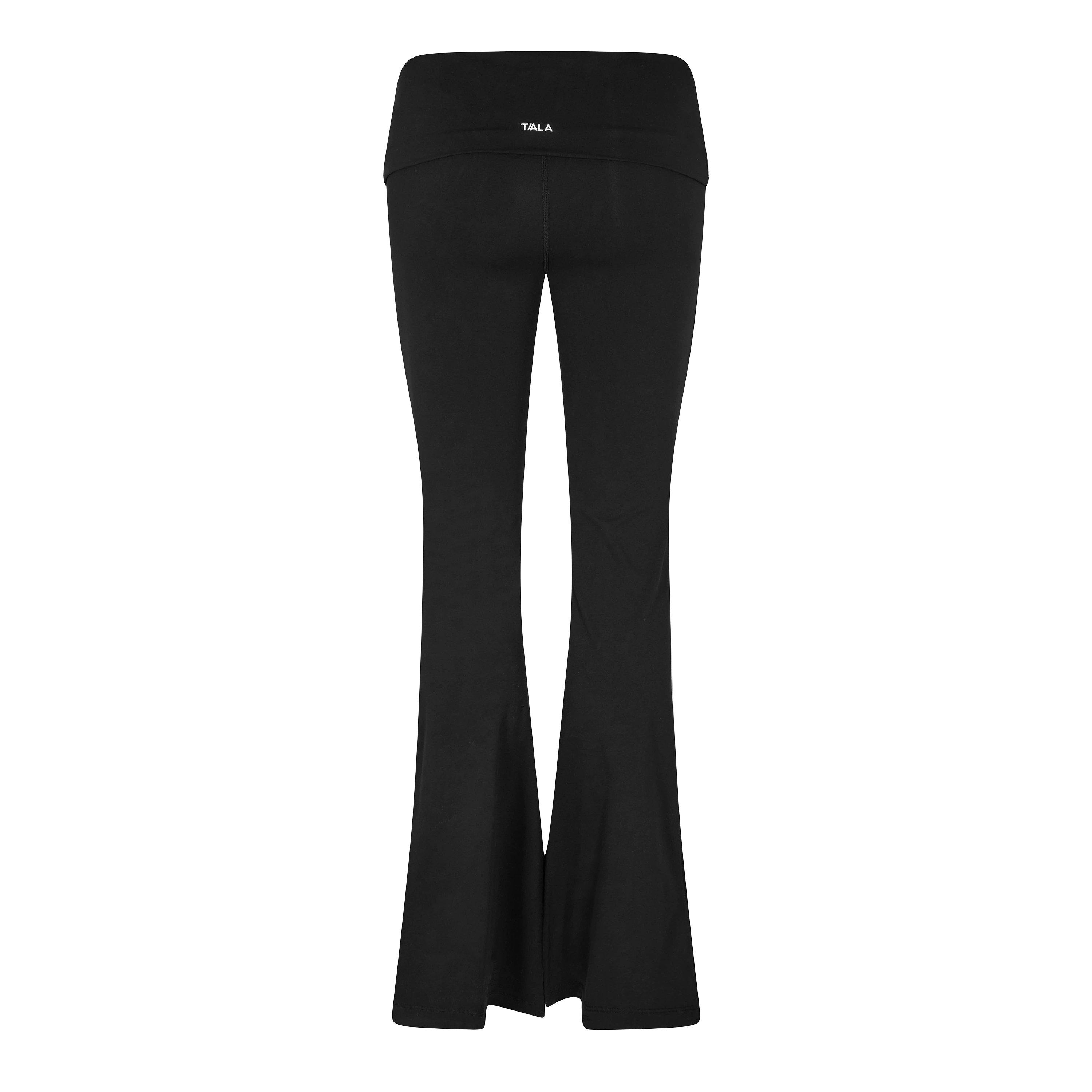 Shadow Black - TALA - TALA DAYFLEX FOLD WAIST FLARED TROUSERS 30 - 2
