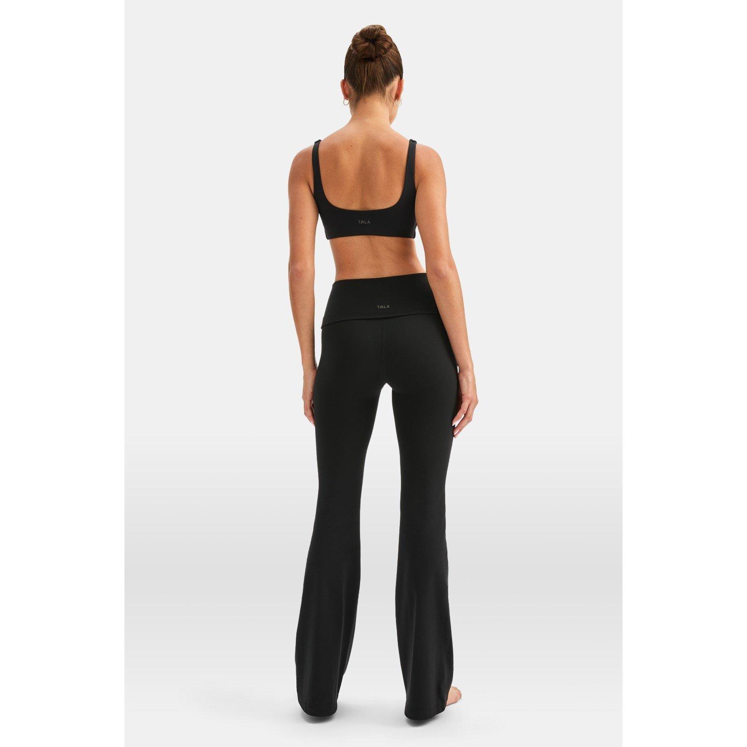 Shadow Black - TALA - TALA DAYFLEX FOLD WAIST FLARED TROUSERS 30 - 3