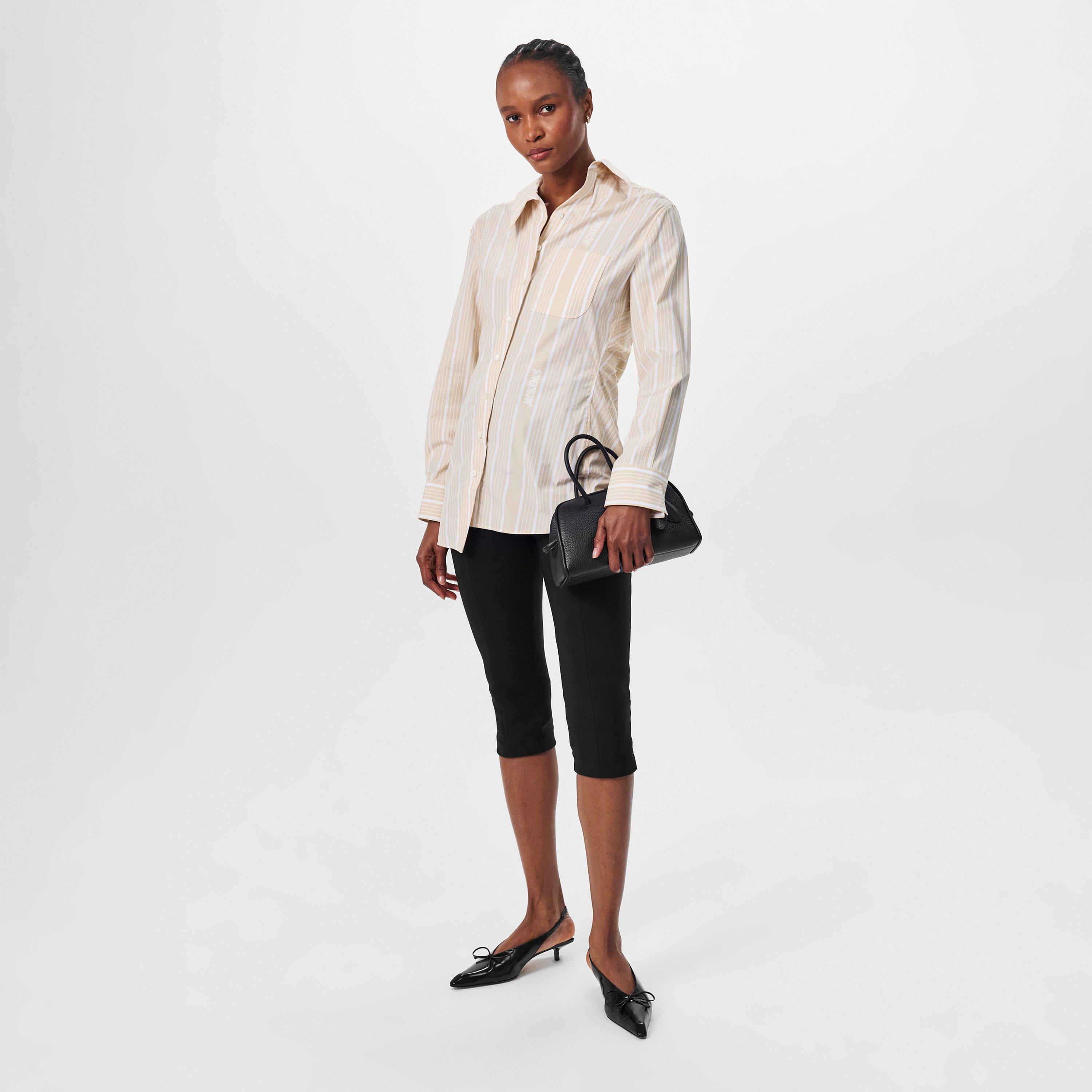 Yellow/White - Jacquemus - Women's Jacquard Pablo Long-Sleeve Patterned Shirt - 6