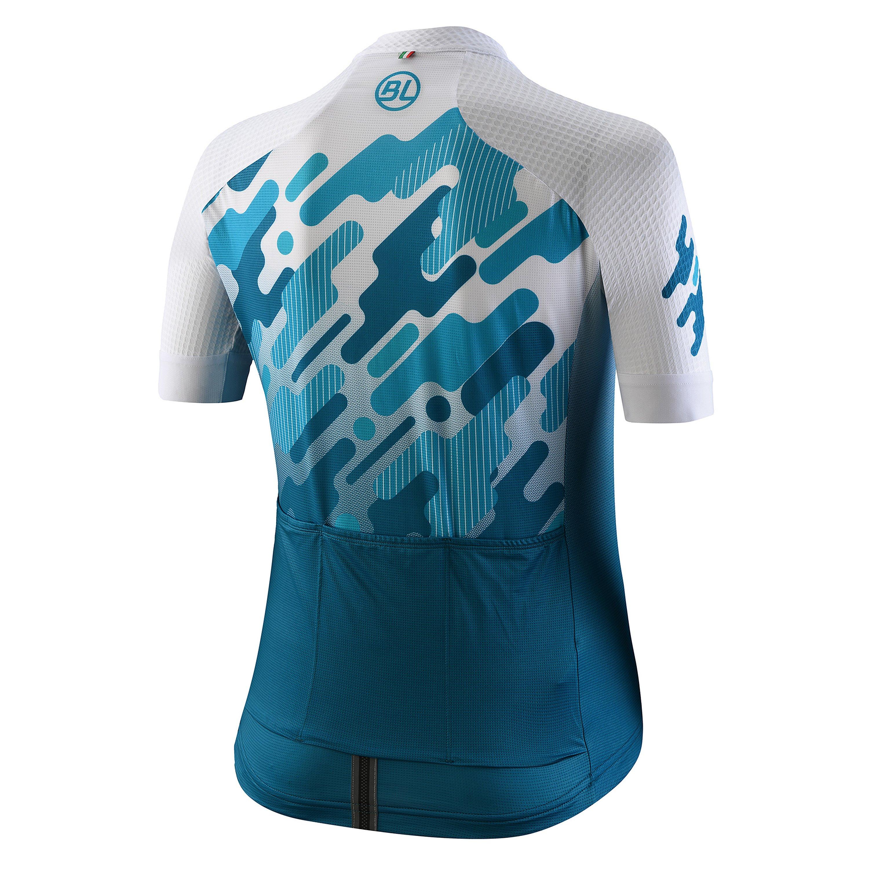 White/Turqoise - Bicycle Line - Women's Arya Short Sleeve Cycling Jersey - 2