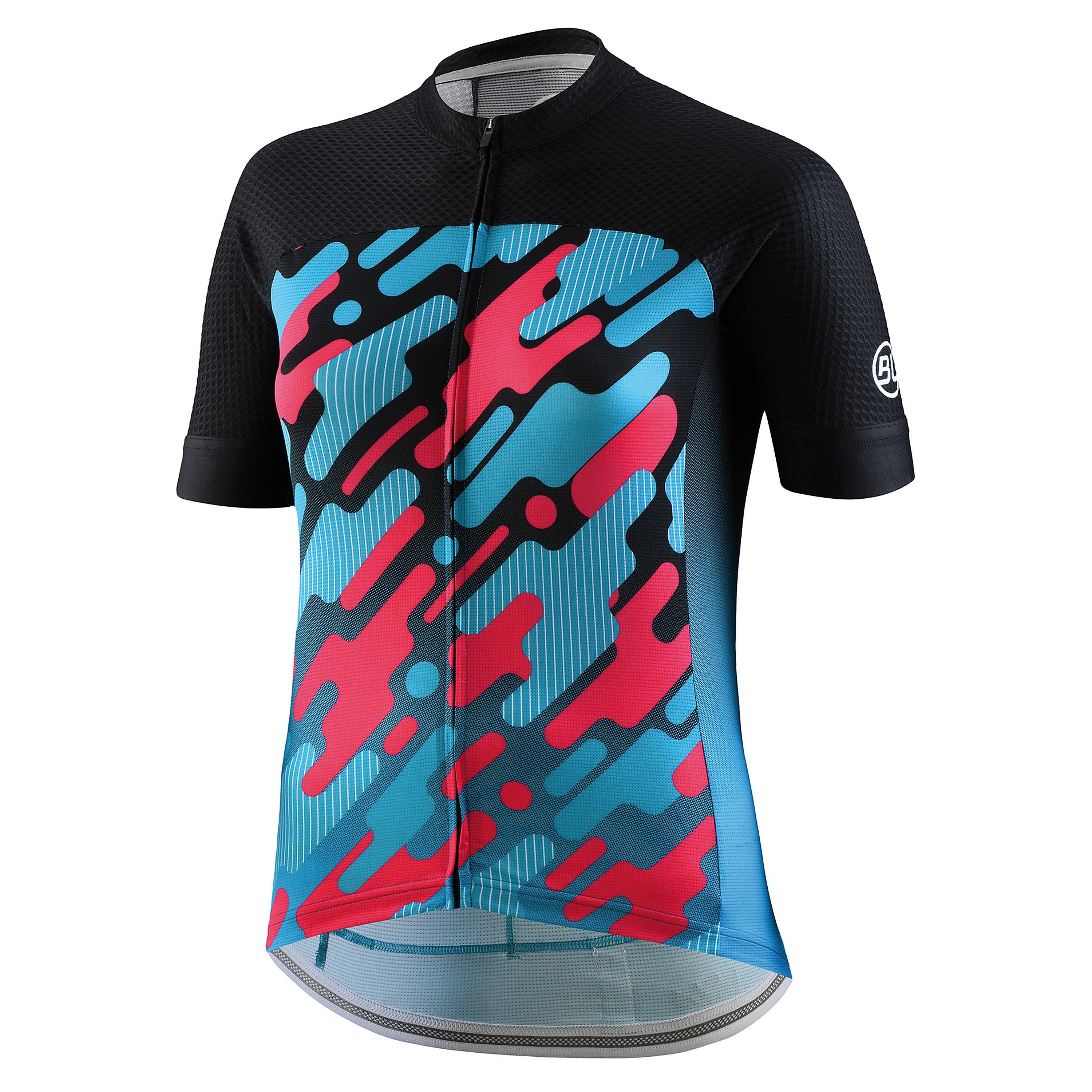 Bicycle Line Women's Arya Short Sleeve Cycling Jersey - Black/Turquoise - 12 (M)