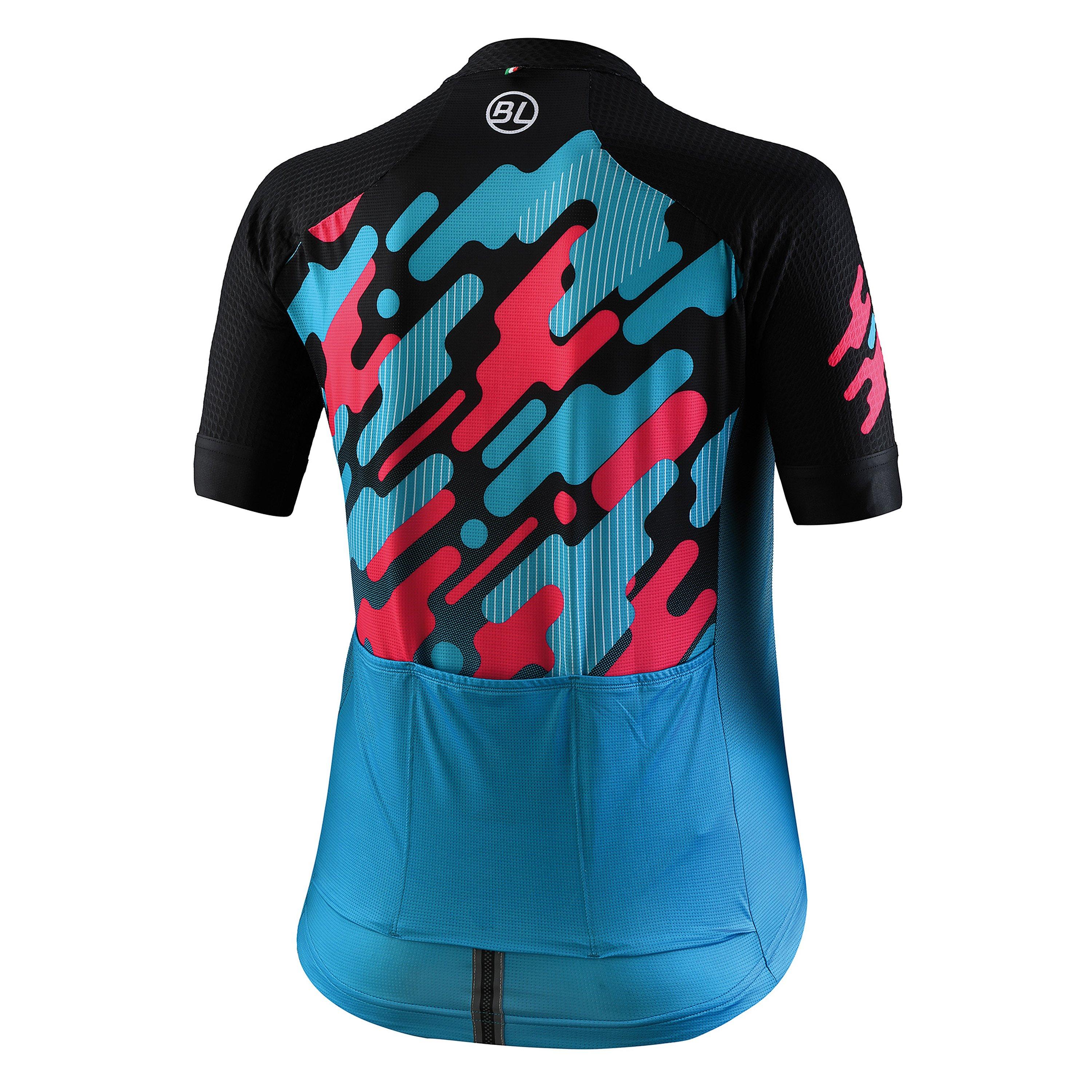 Black/Turquoise - Bicycle Line - Women's Arya Short Sleeve Cycling Jersey - 2