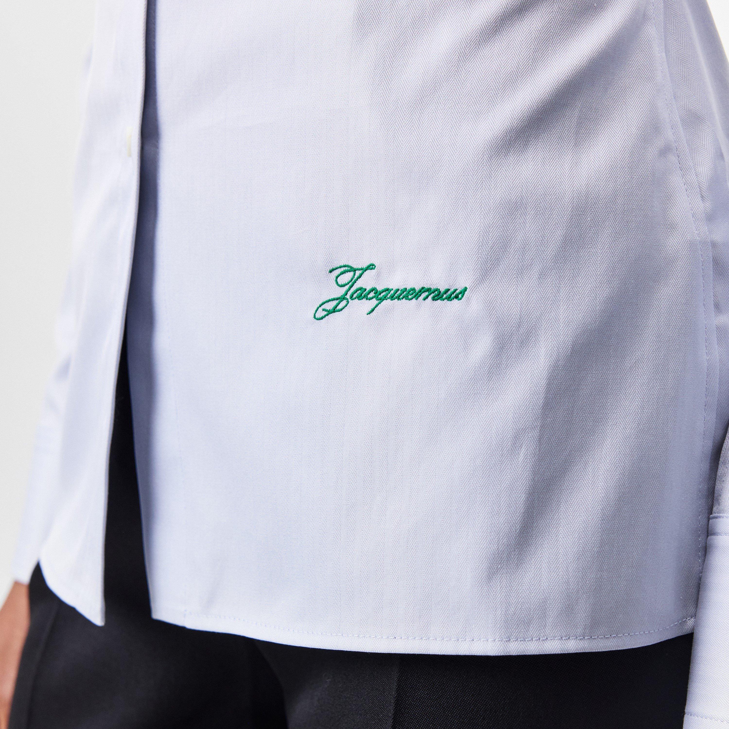 Light Grey - Jacquemus - Women's Long-Sleeve Patterned Shirt - 4