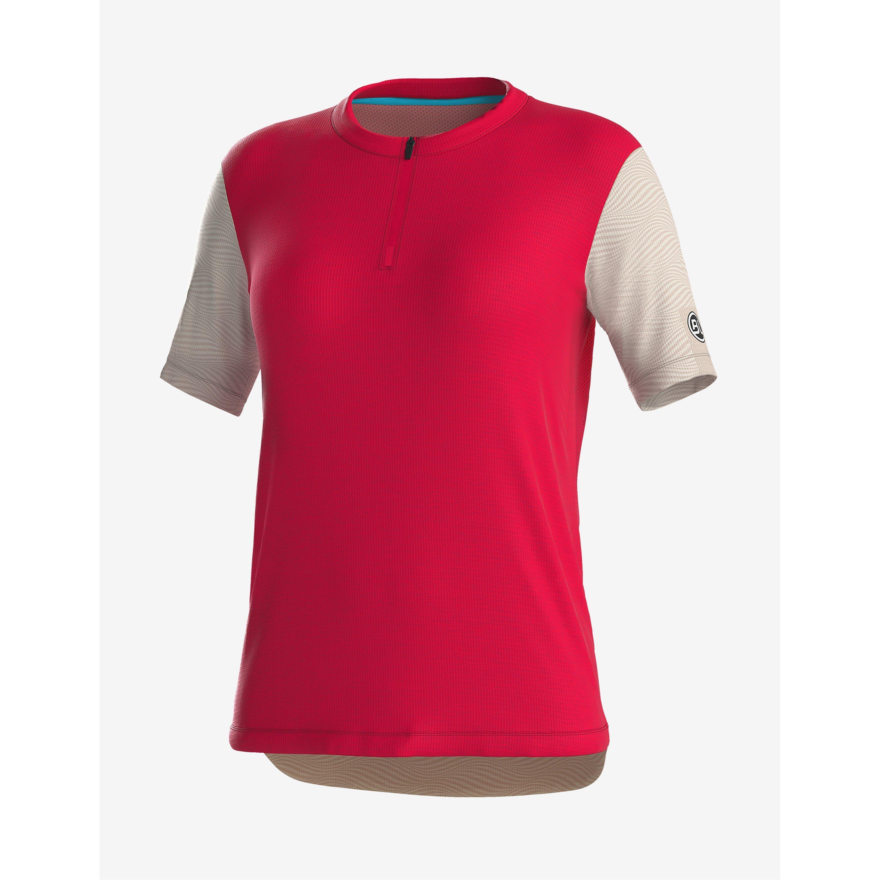 Bicycle Line Women's Zoe Half Zip Short Sleeve Cycling Jersey - Fuchsia - 10 (S)
