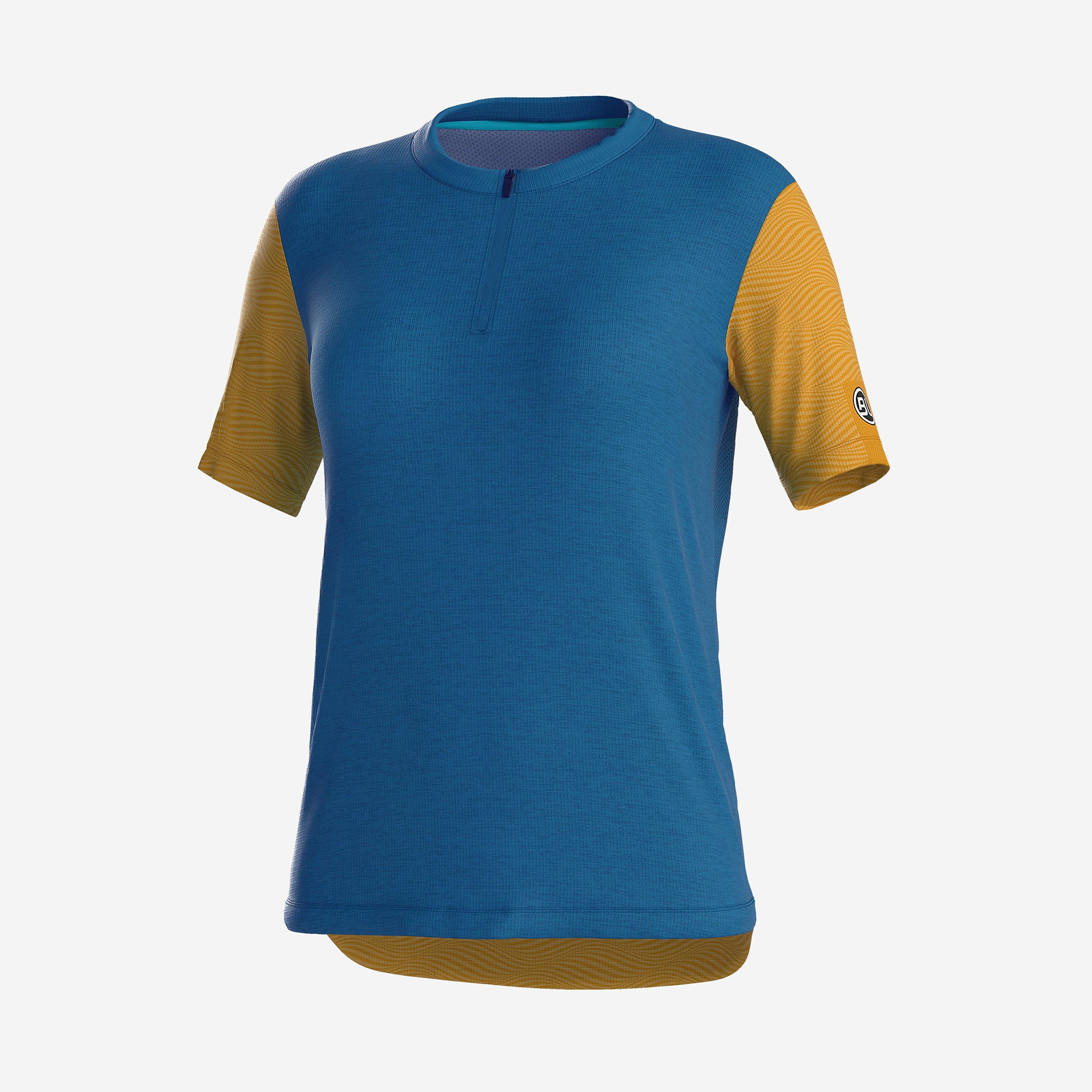 Bicycle Line Women's Zoe Half Zip Short Sleeve Cycling Jersey - Avio Blue - 12 (M)