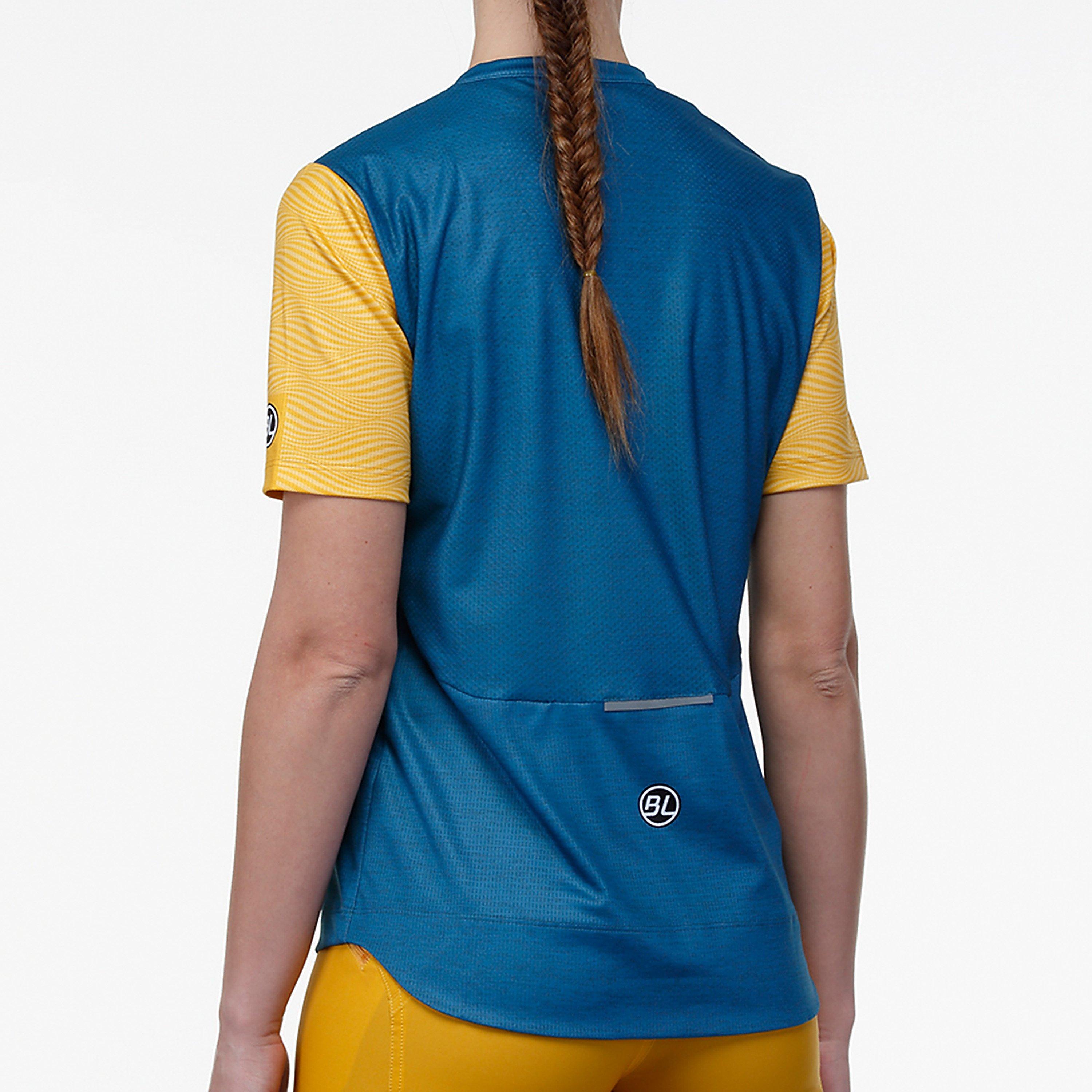 Avio Blue - Bicycle Line - Women's ZOE Half Zip Short Sleeve Cycling Jersey - 4