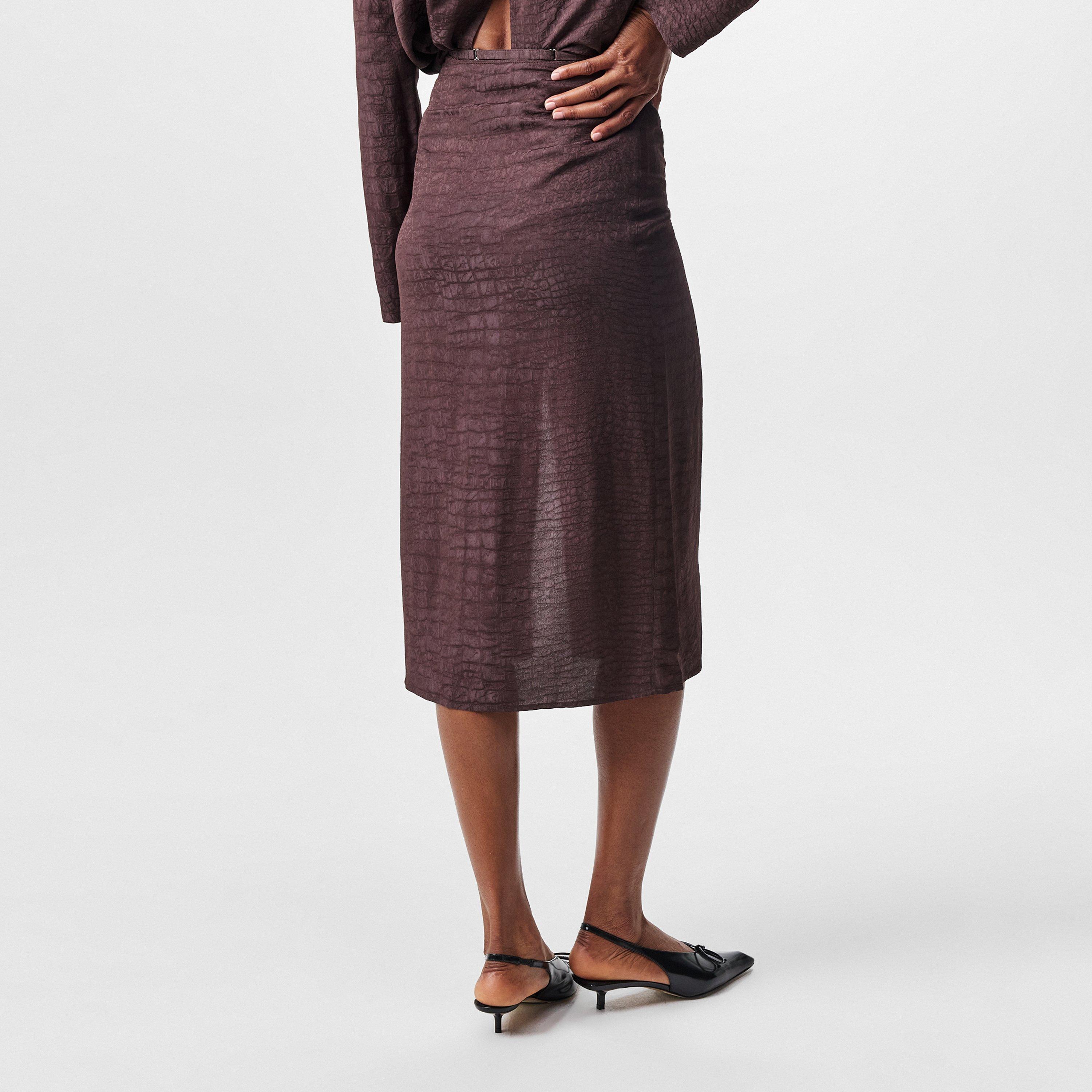 Croco Brown - Jacquemus - Jupe Notte Midi Skirt - 3