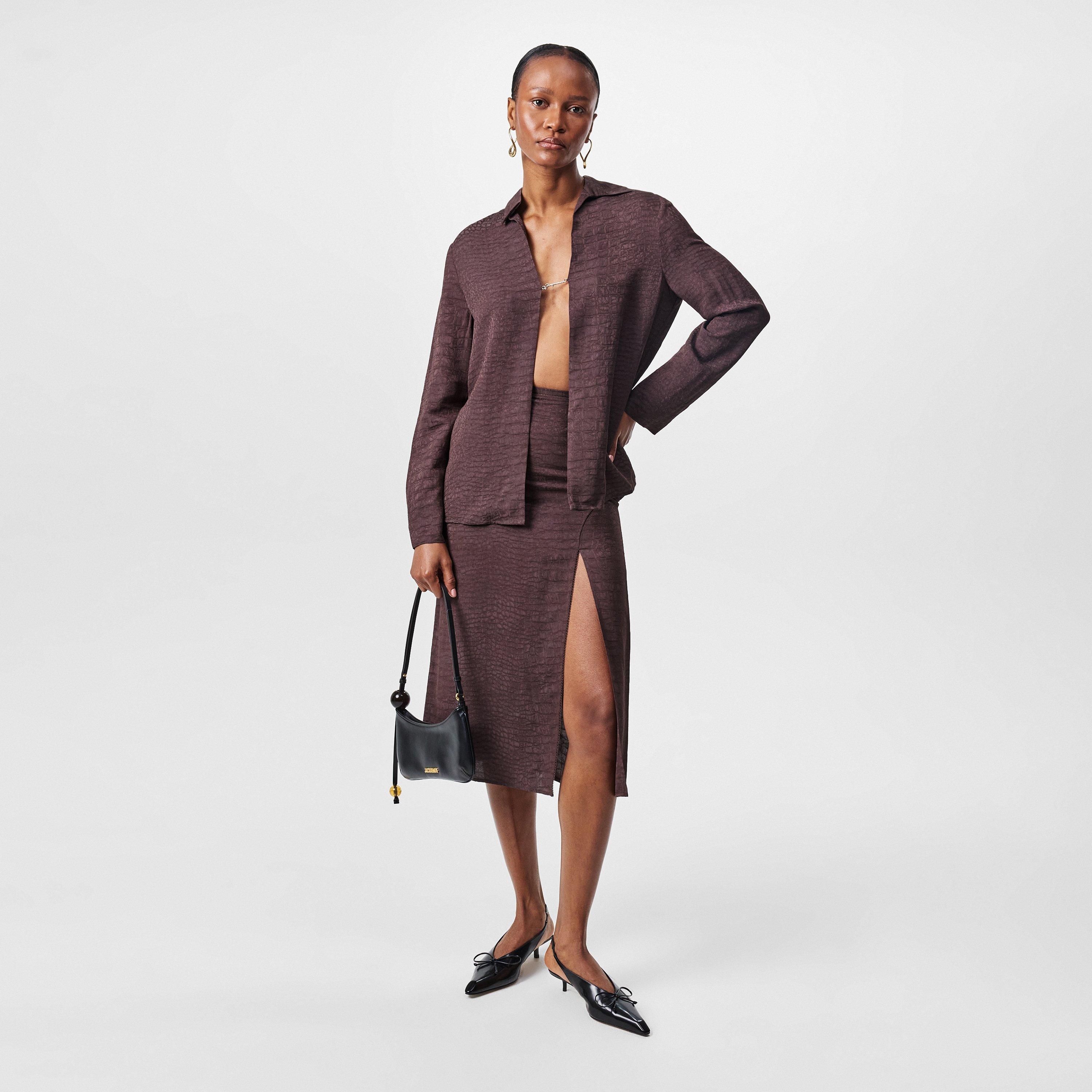Croco Brown - Jacquemus - Jupe Notte Midi Skirt - 5