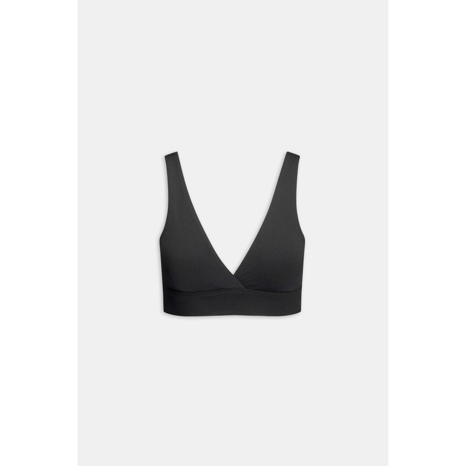 Shadow Black - TALA - TALA DAYFLEX V NECK SPORTS BRA - 1
