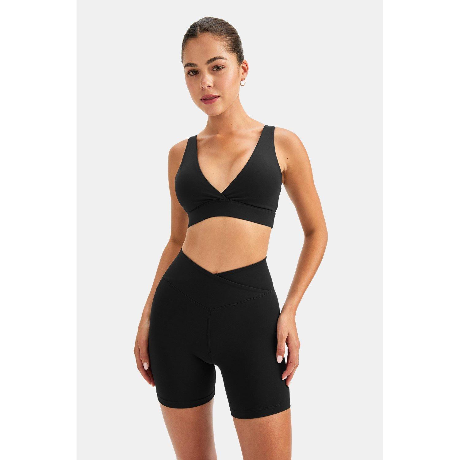 Shadow Black - TALA - TALA DAYFLEX V NECK SPORTS BRA - 2