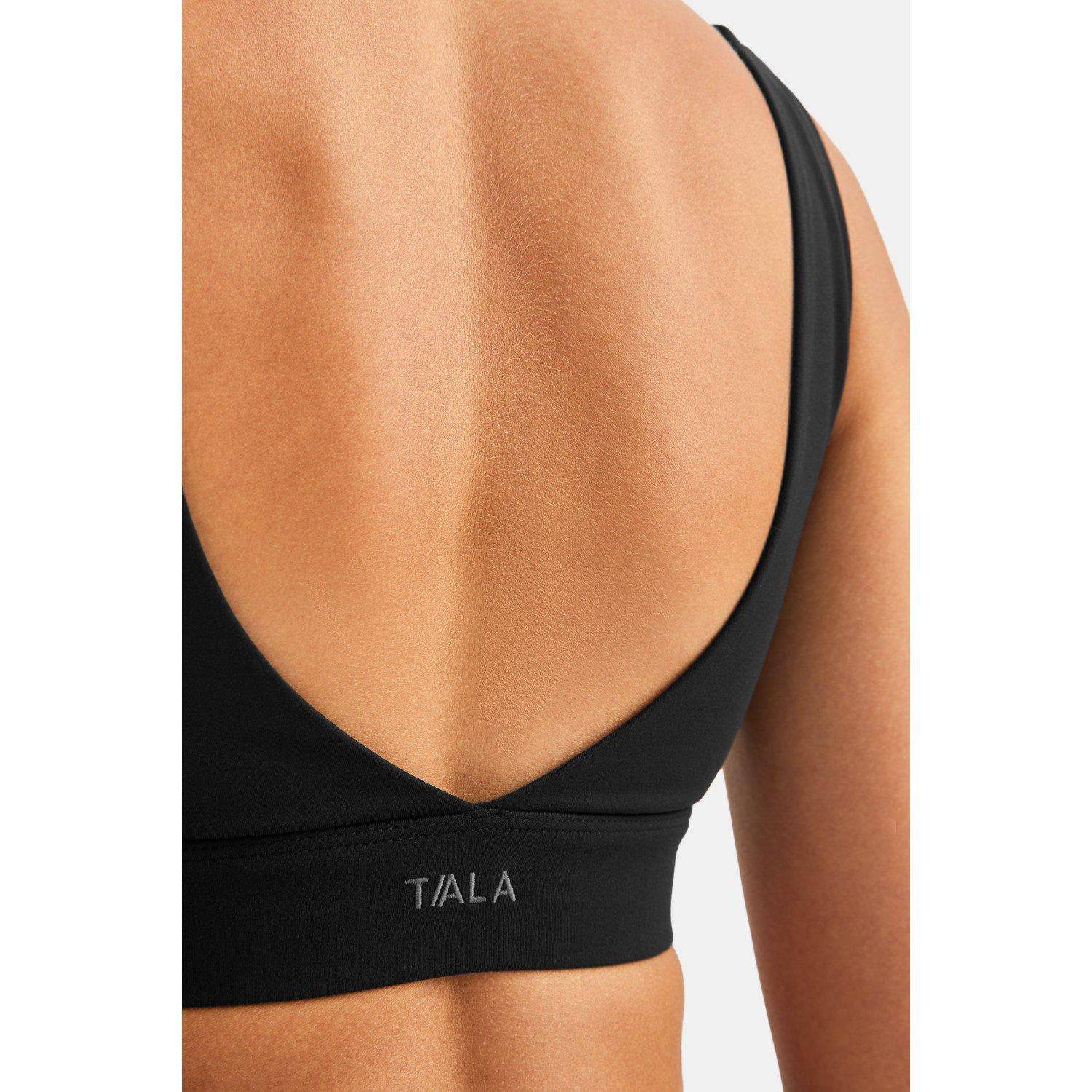 Shadow Black - TALA - TALA DAYFLEX V NECK SPORTS BRA - 4