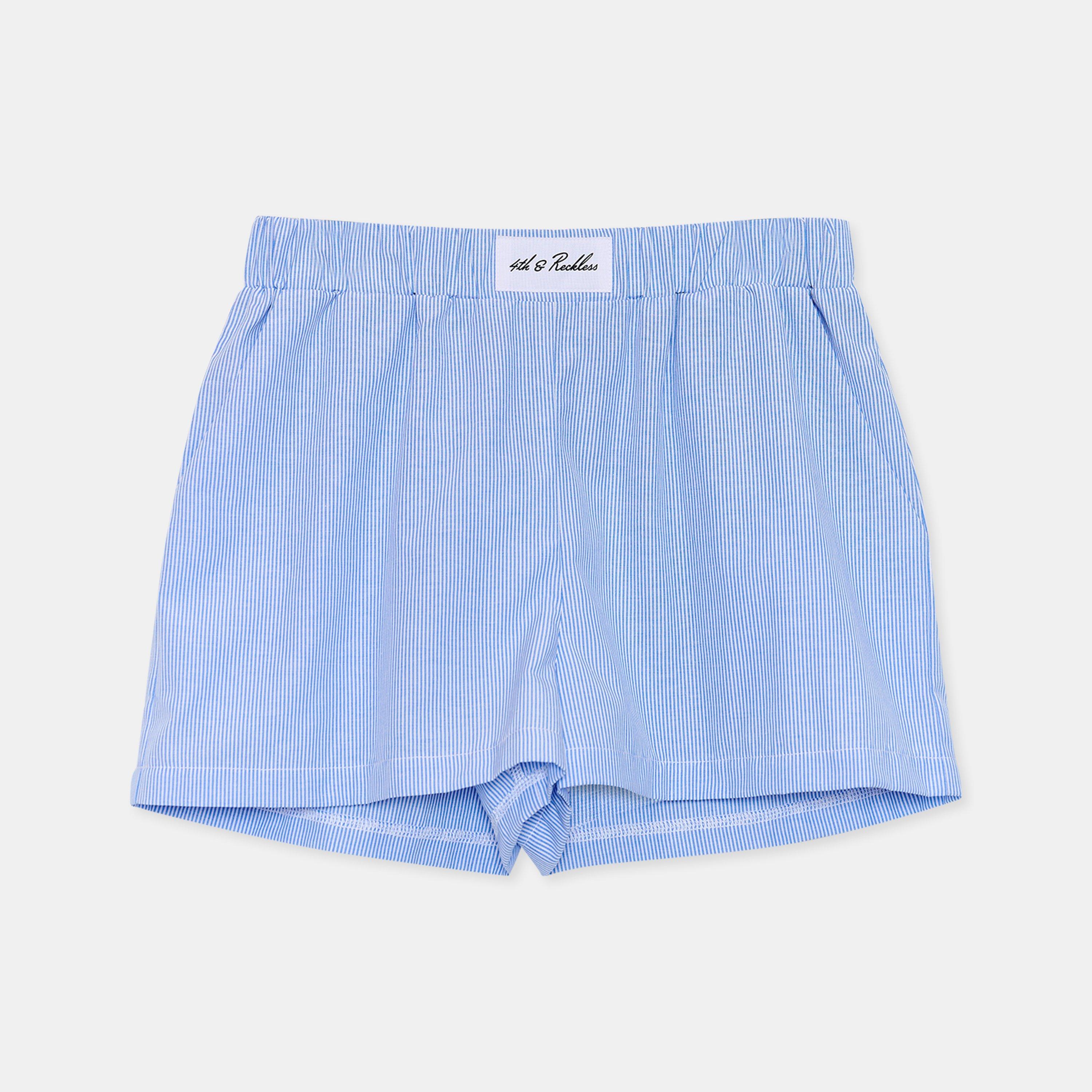 Stripe - 4th and Reckless - Women's Via Stripe Denim Shorts - 1