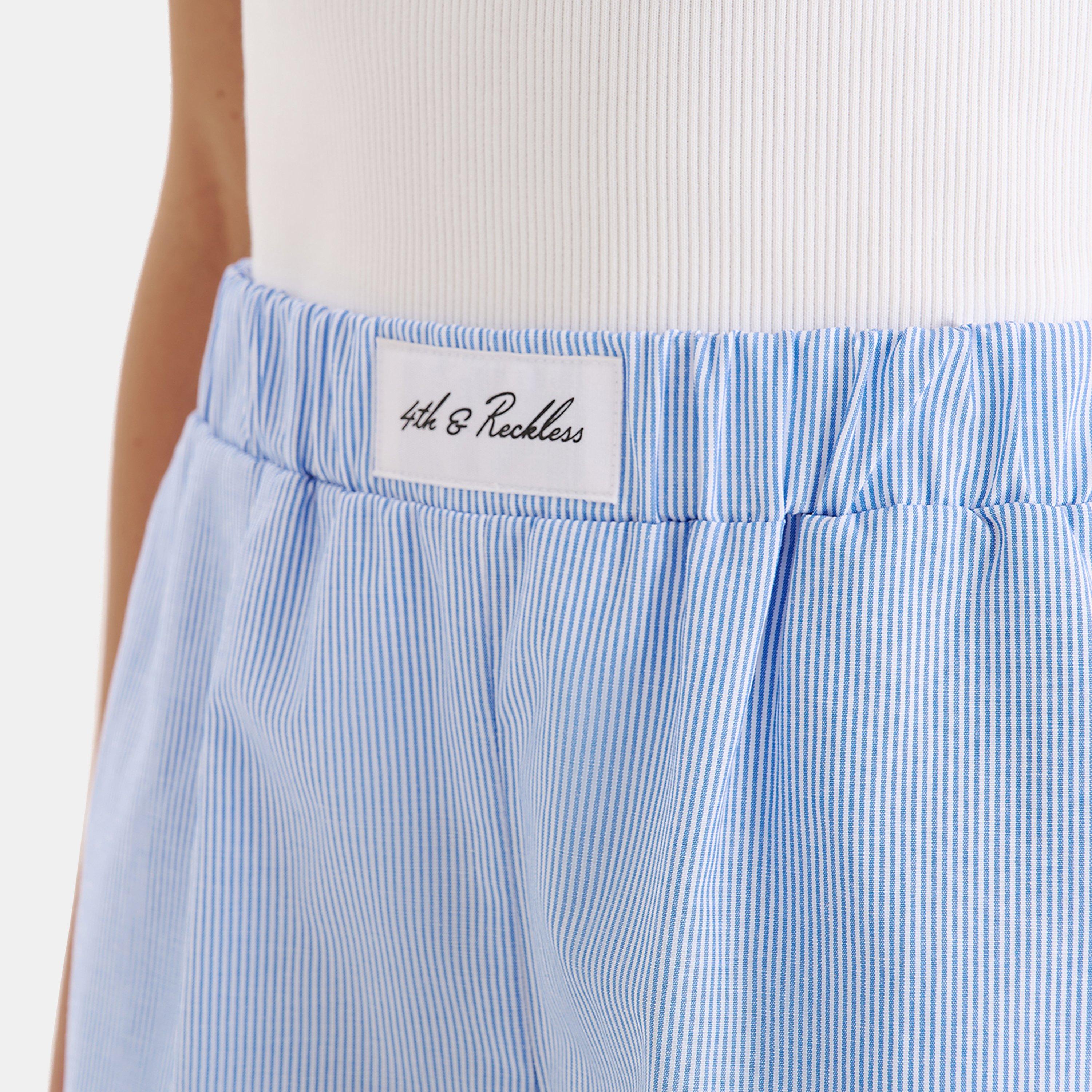 Stripe - 4th and Reckless - Women's Via Stripe Denim Shorts - 4