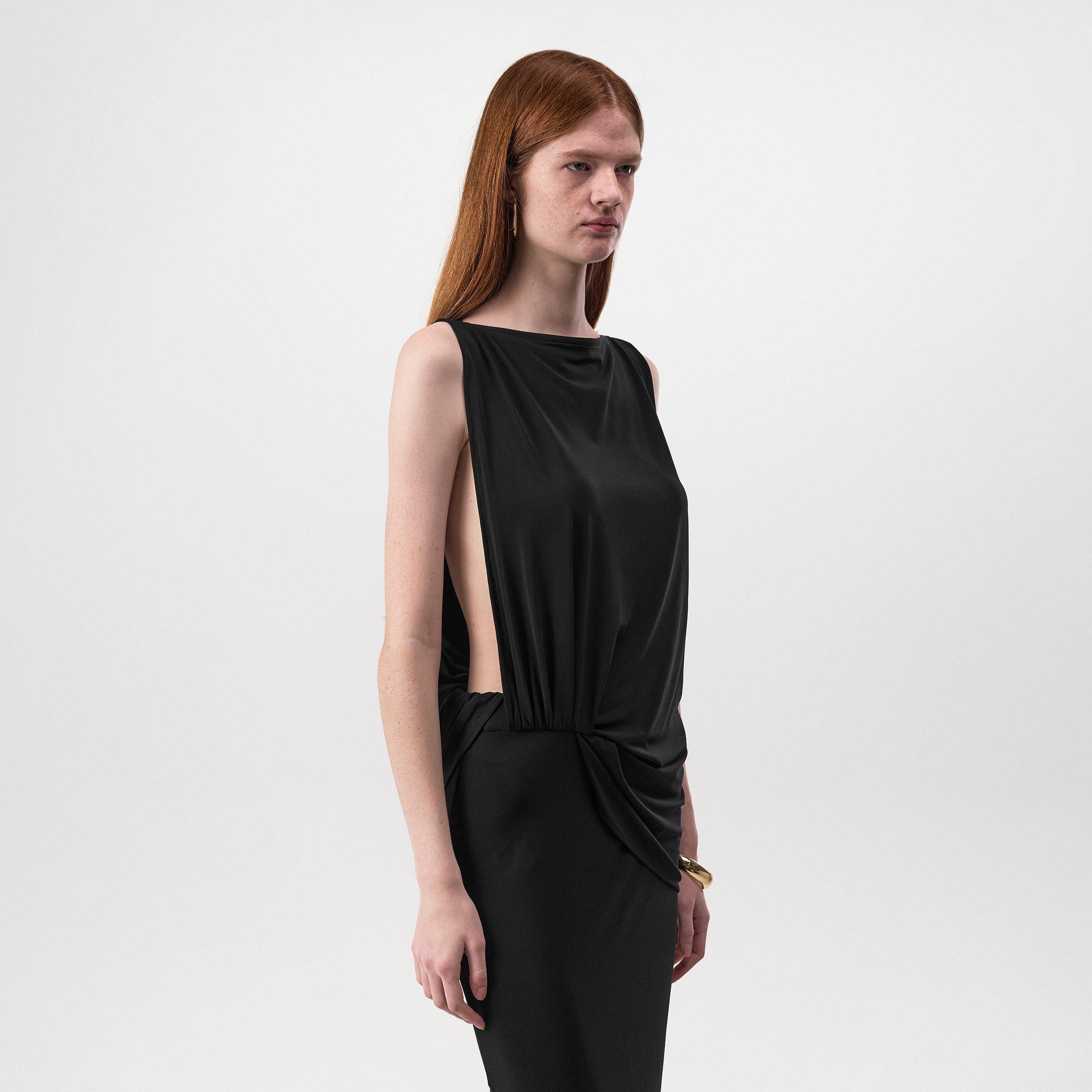 Black - Jacquemus - Women's Peplo Maxi Dress - 4