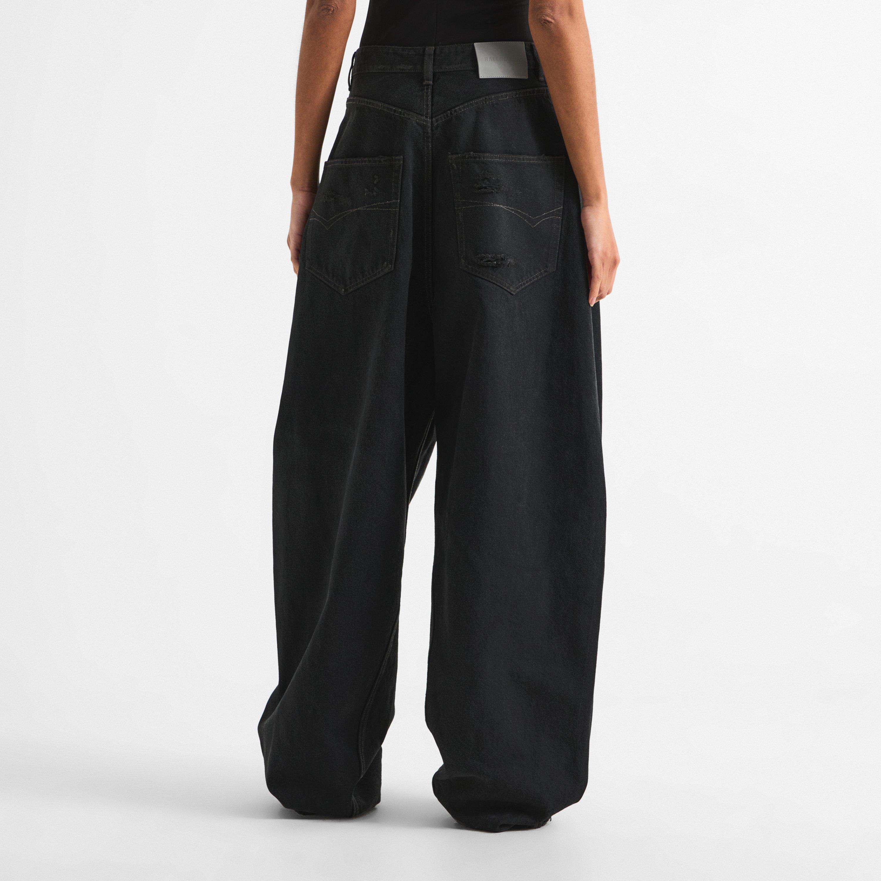 Vintage Black - Balenciaga - Bal Mid Barrel Jeans Ld64 - 4