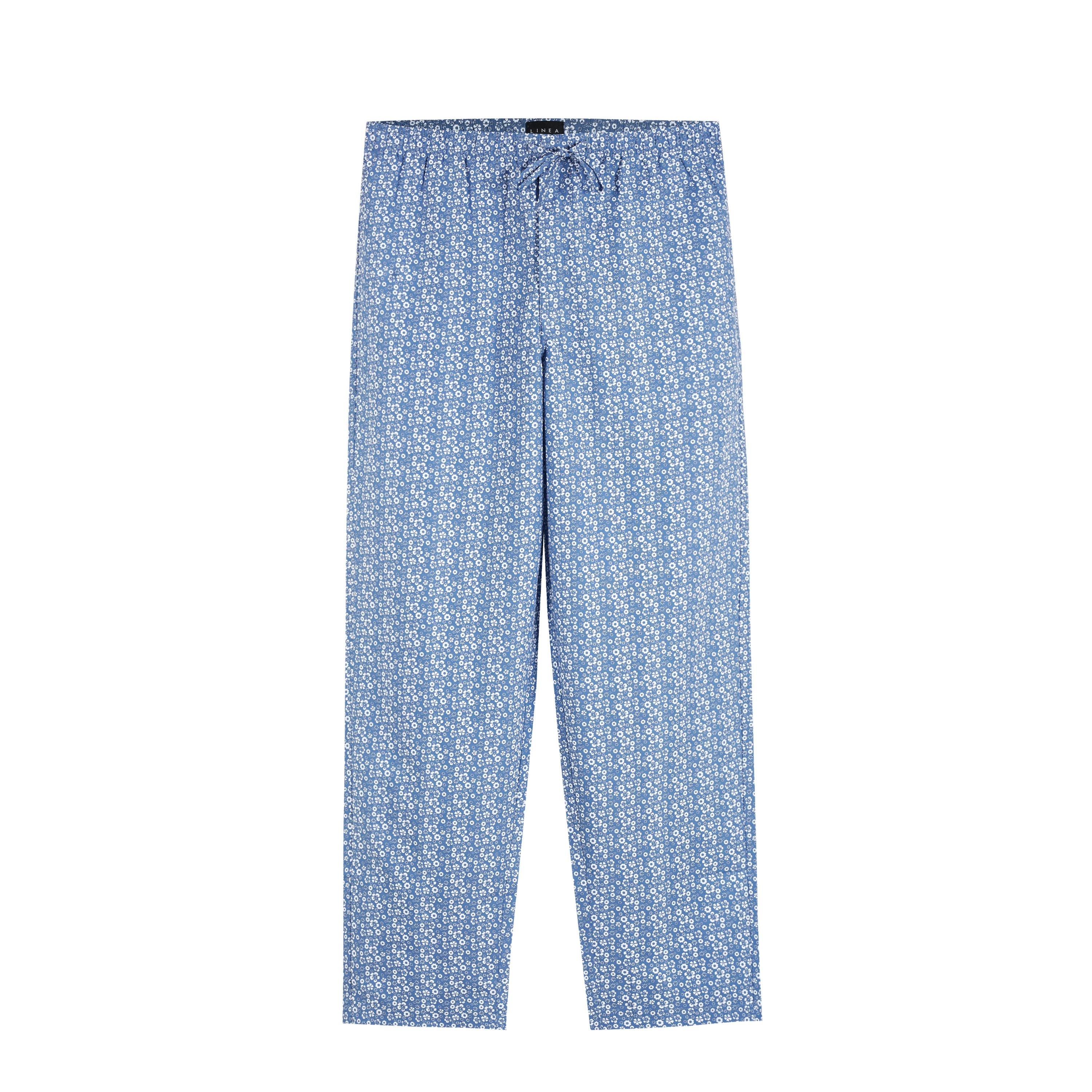 Blumenmuster in Blau - Linea - Men's Geo Long-Sleeve Pyjama Set - 6