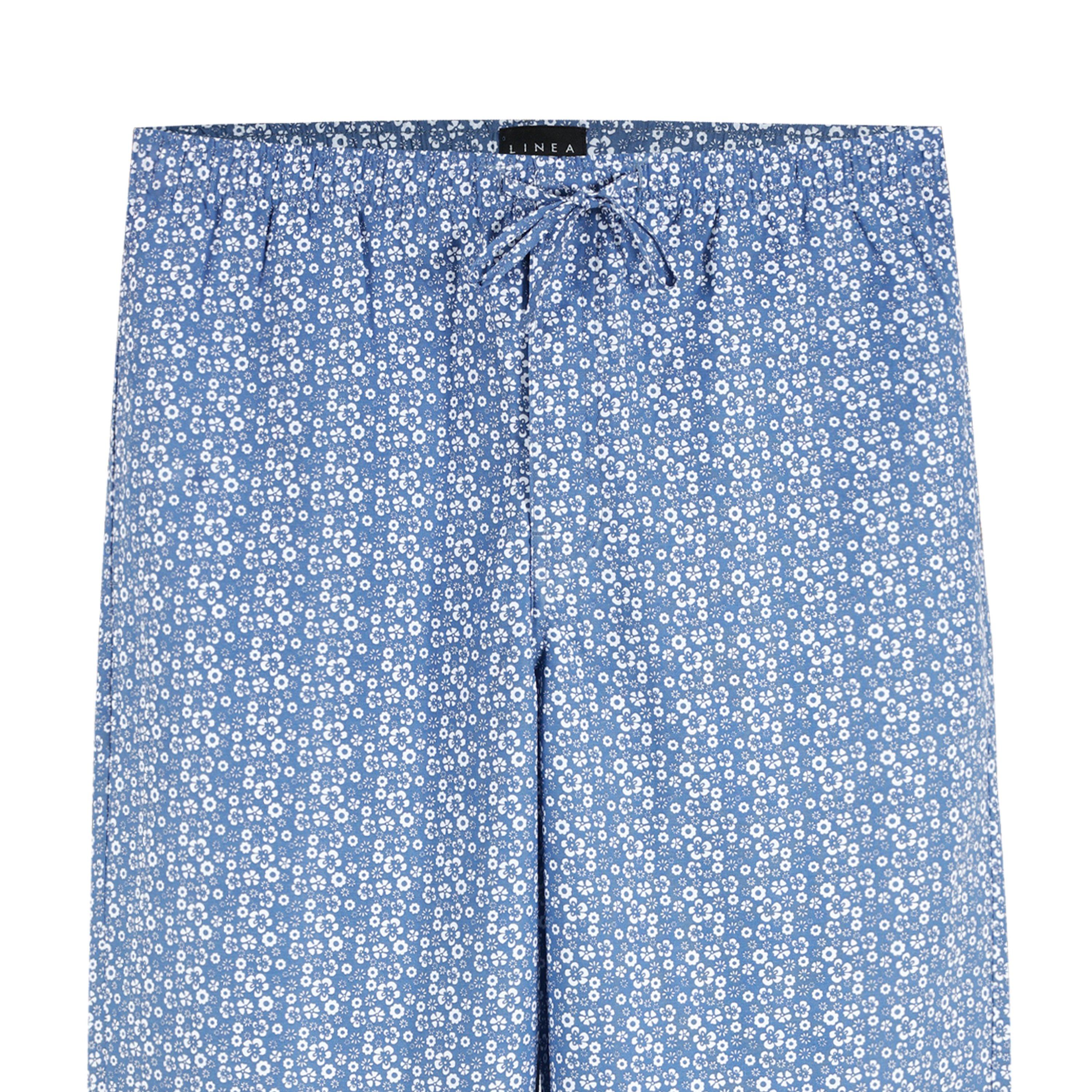 Blumenmuster in Blau - Linea - Men's Geo Long-Sleeve Pyjama Set - 8