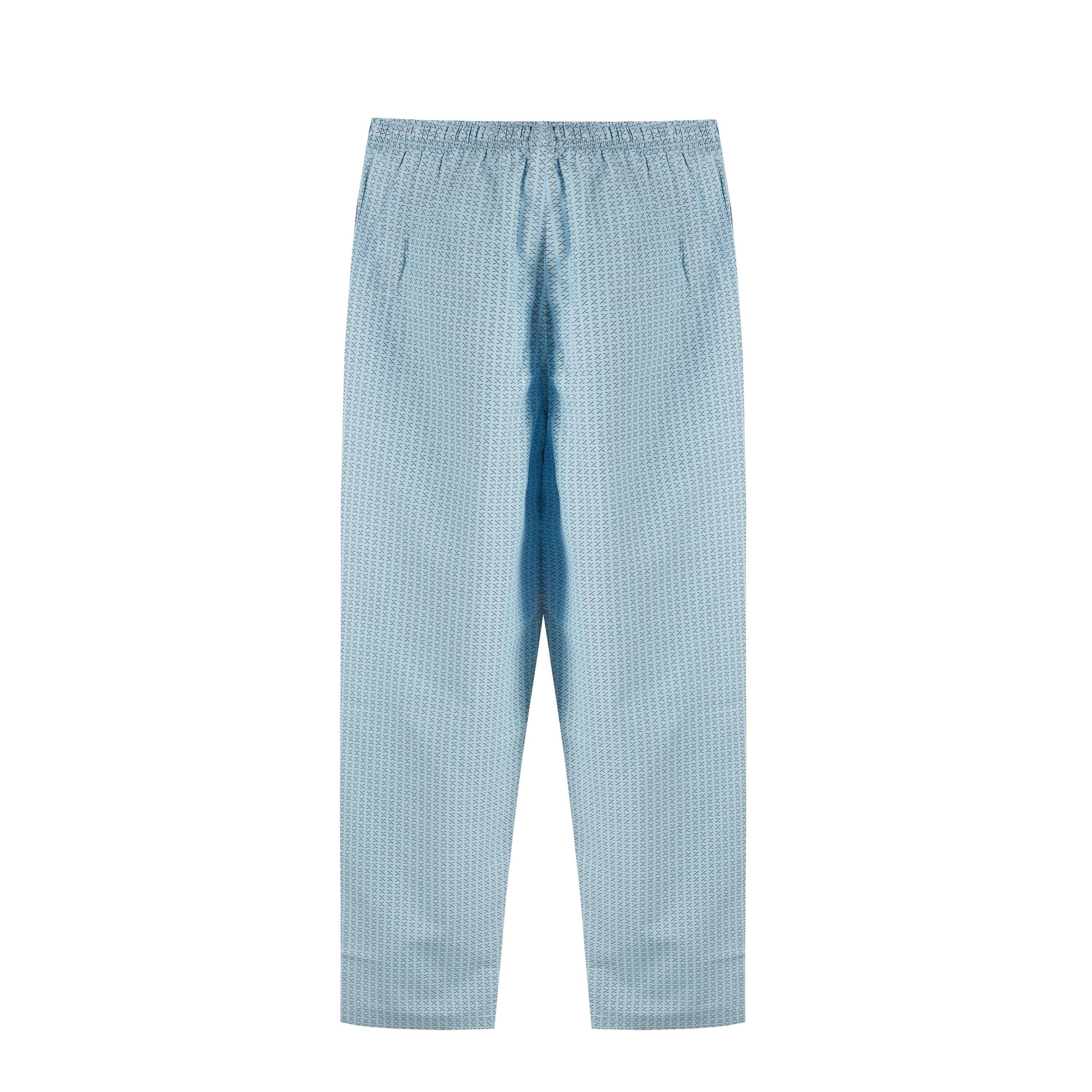 Light Blue - Linea - Men's Geo Long-Sleeve Pyjama Set - 7