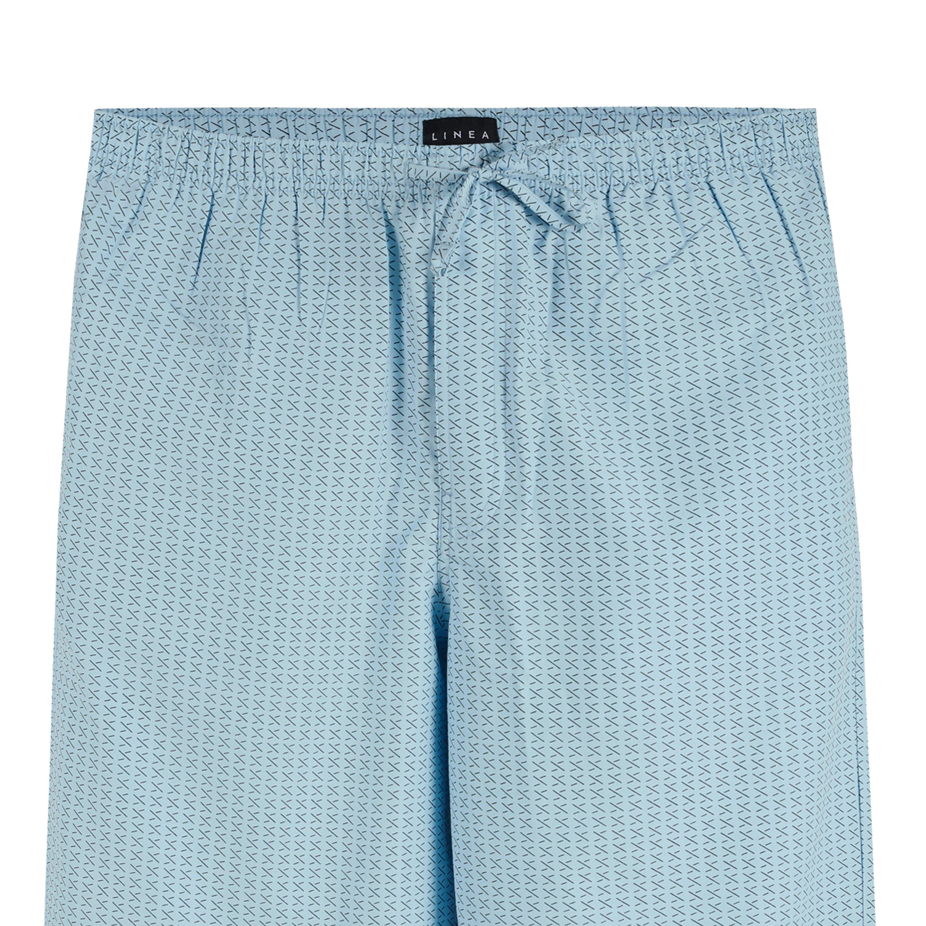 Light Blue - Linea - Men's Geo Long-Sleeve Pyjama Set - 8