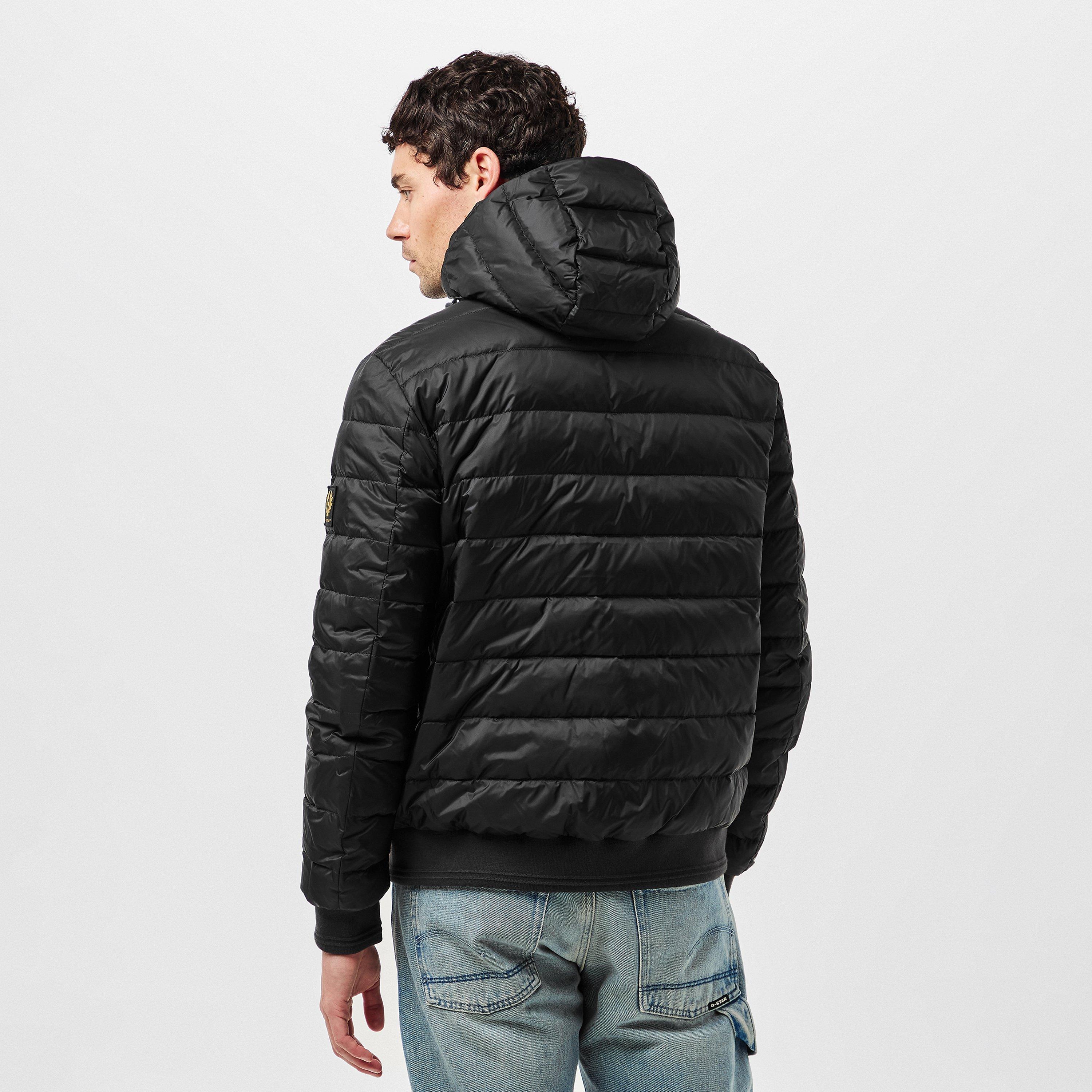 Black - Belstaff - Men's Quilted Waterproof Durable Short Puffer Jacket - 4