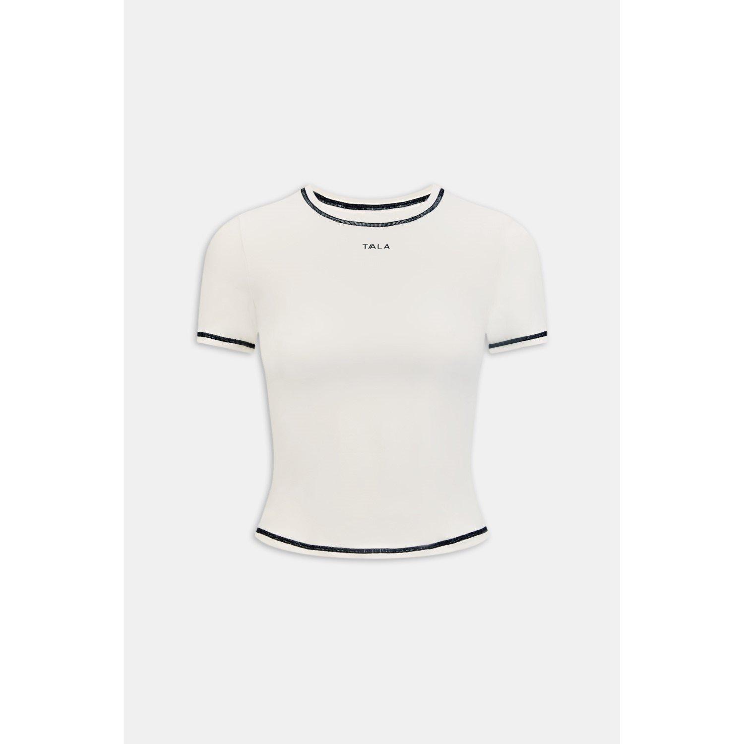 Ivory - TALA - TALA ULTRALITE ACTIVE TEE CONTRAST STITCH - 1