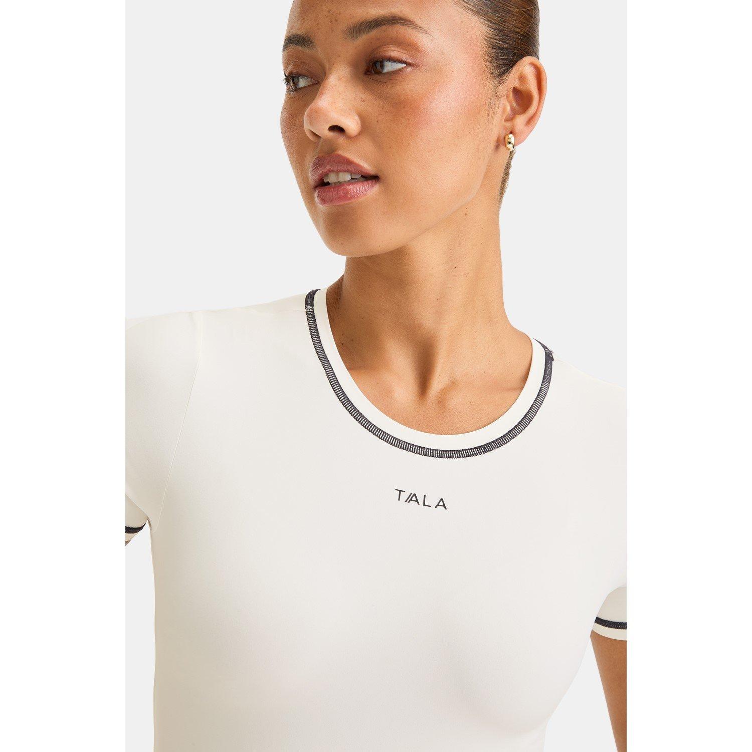 Ivory - TALA - TALA ULTRALITE ACTIVE TEE CONTRAST STITCH - 4