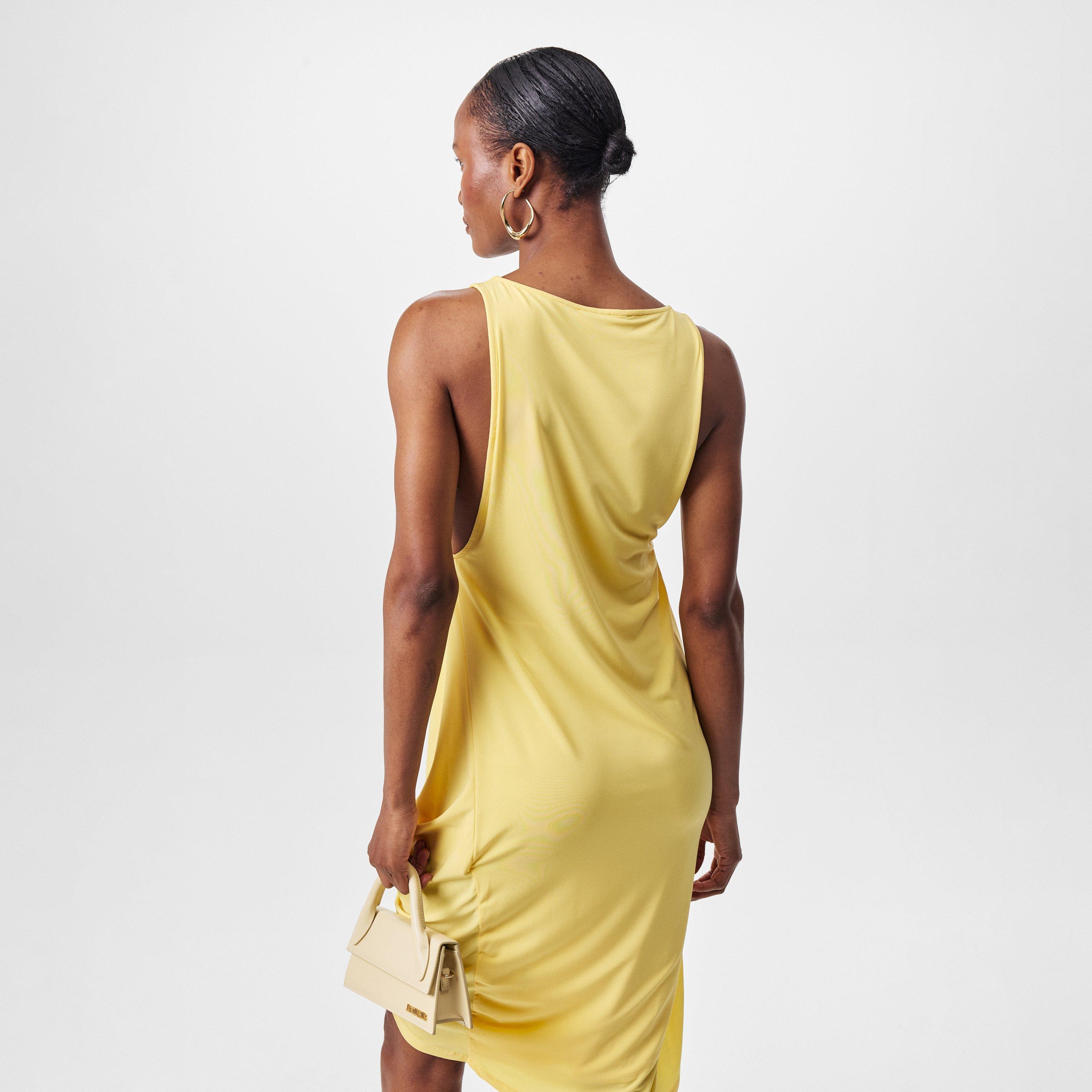 Yellow - Jacquemus - Women's Peplo Courte Mini Dress - 4