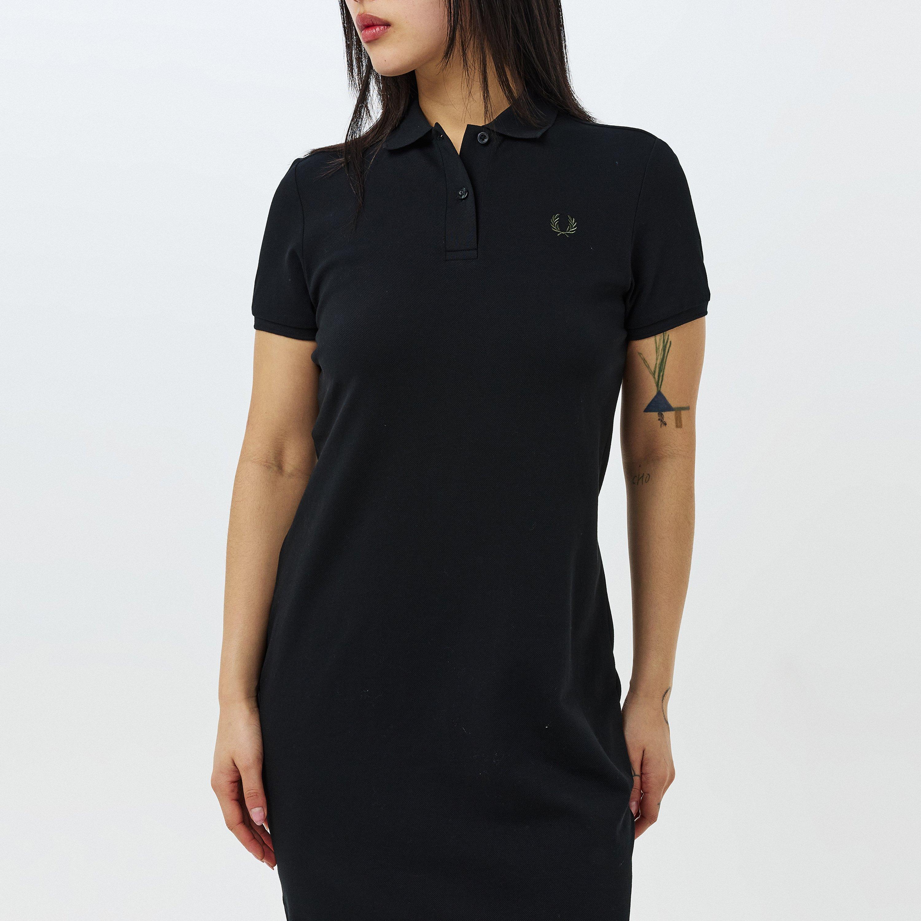 BLK/CRT GRN - Fred Perry - Shirt Day Mini Dress - 3