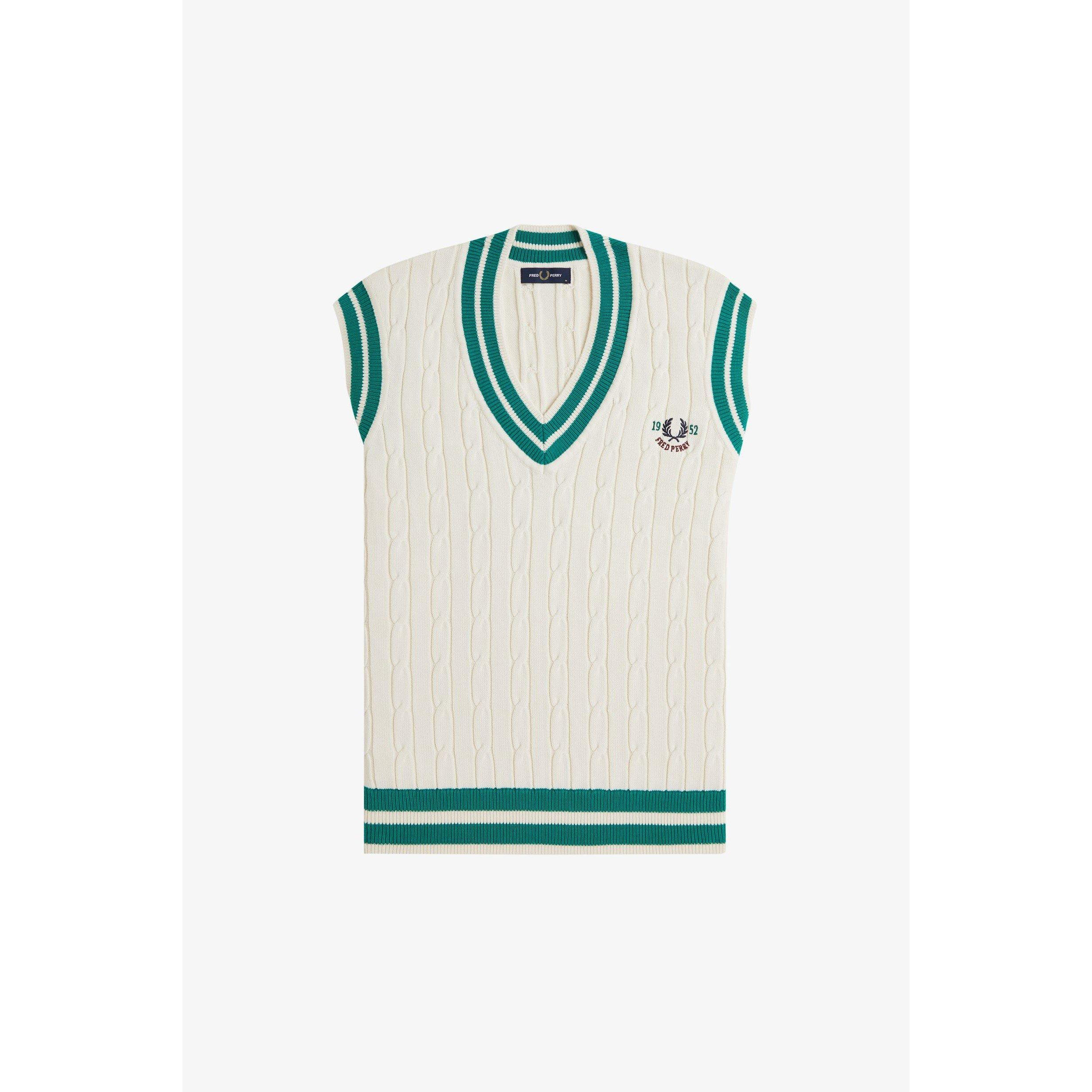 Ecru 560 - Fred Perry - Men's Club Knitted Sweater Vest - 6