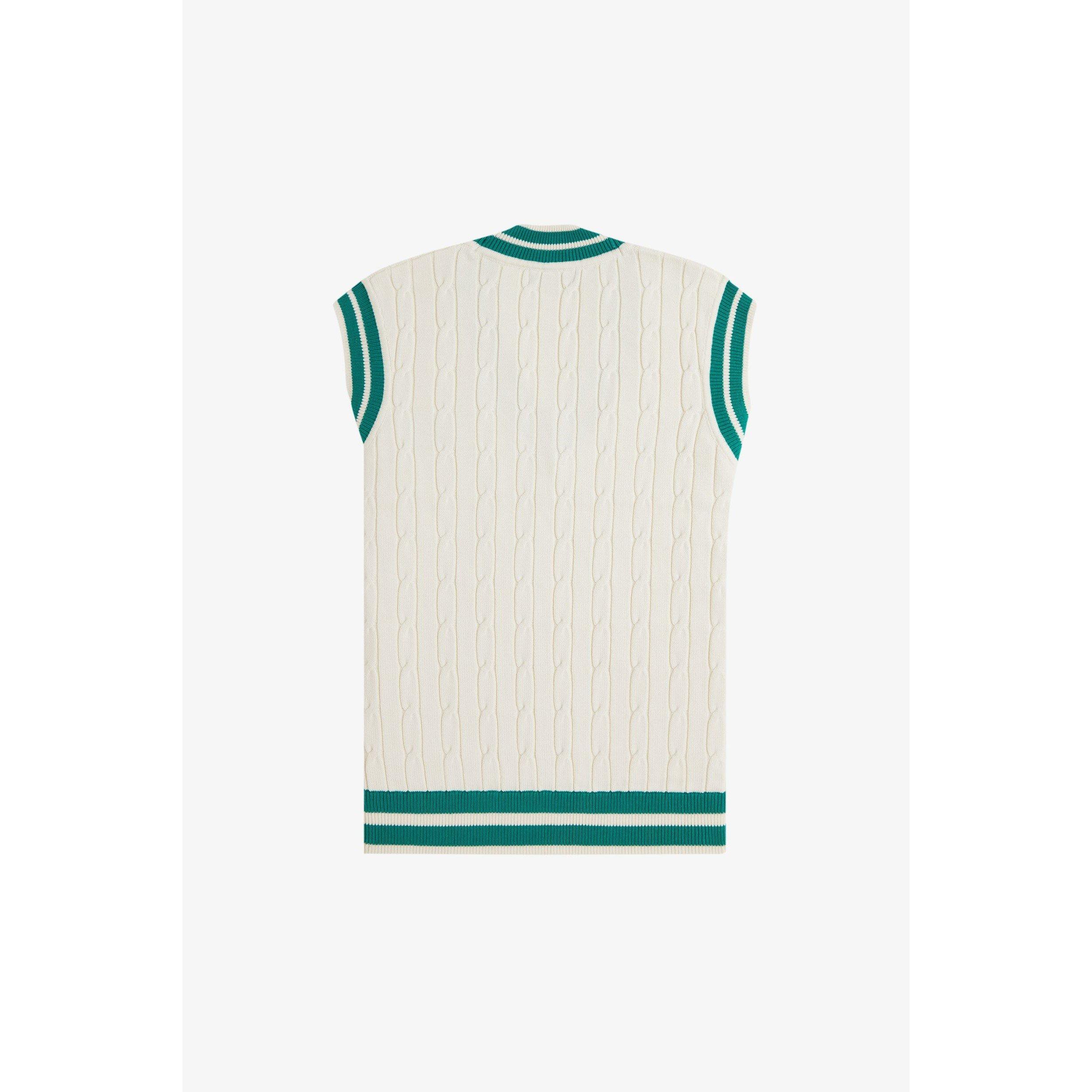 Ecru 560 - Fred Perry - Men's Club Knitted Sweater Vest - 7