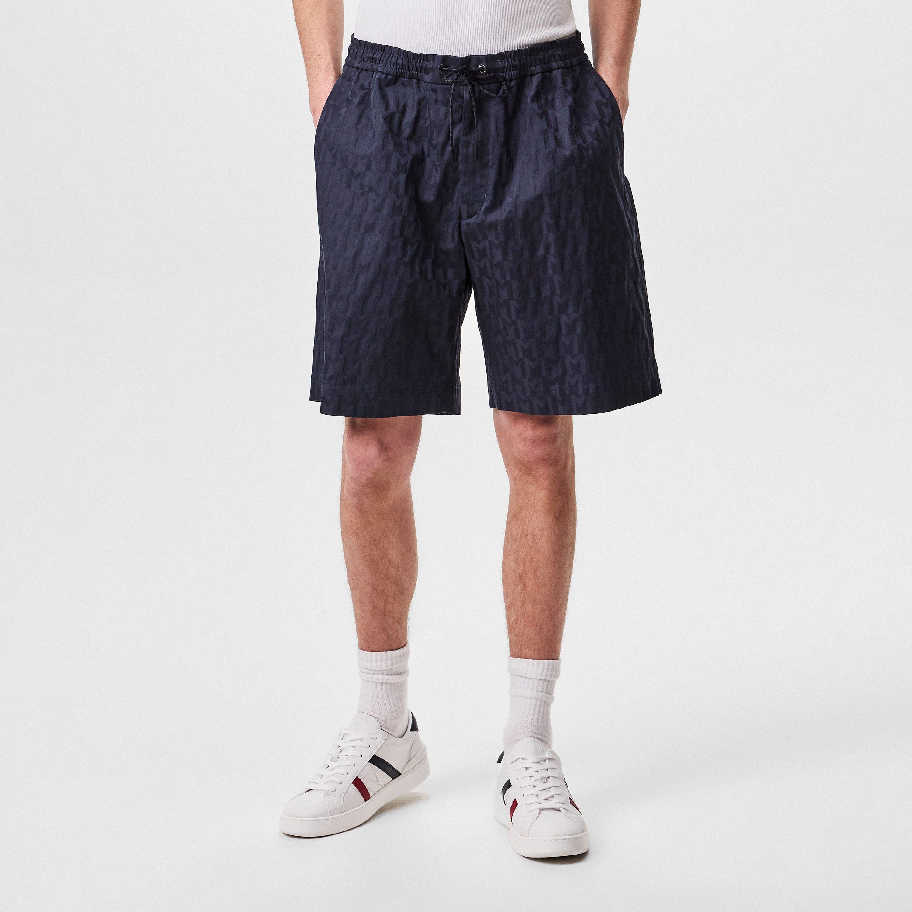 Navy F77 - Moncler - Monogram Shorts - 3