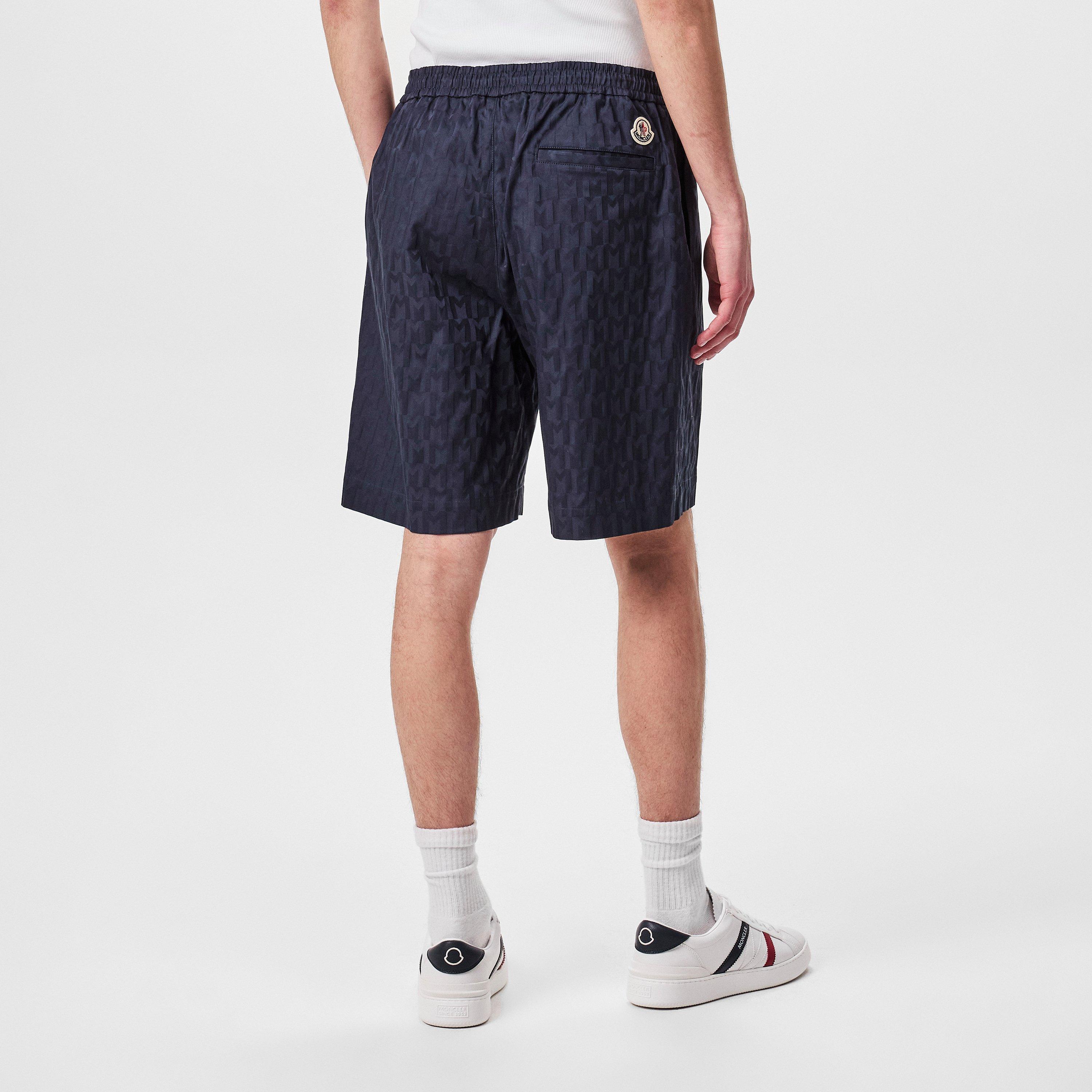Navy F77 - Moncler - Monogram Shorts - 4