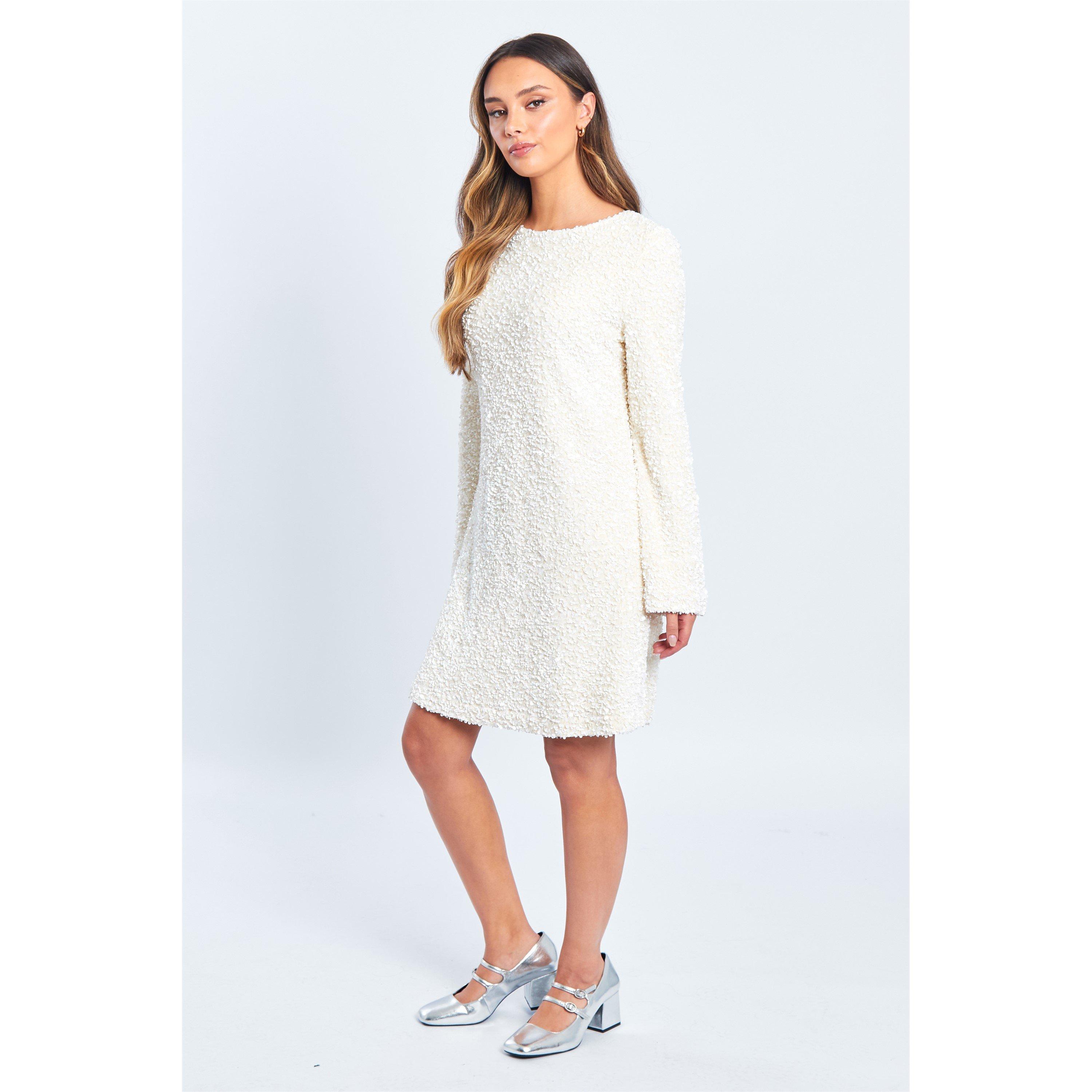 Creme - Be You - Sequin Bow Mini Dress - 2