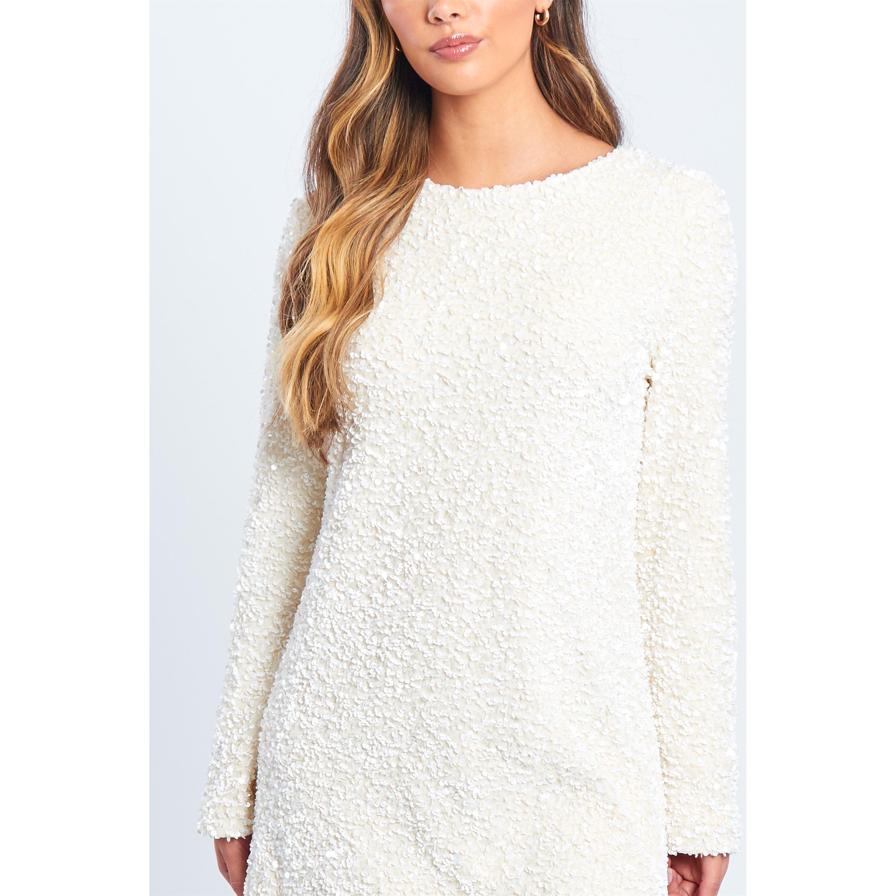 Creme - Be You - Sequin Bow Mini Dress - 4