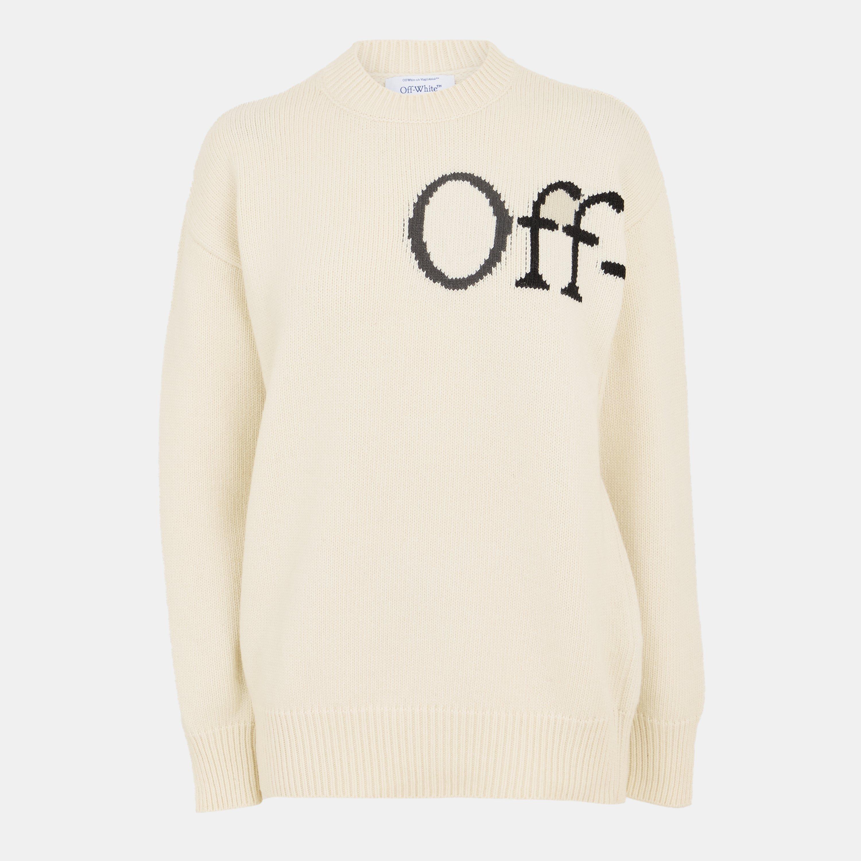 Off White Off Logo Jumper Ld53 Crew Neck Jumpers Cruise Fashion
