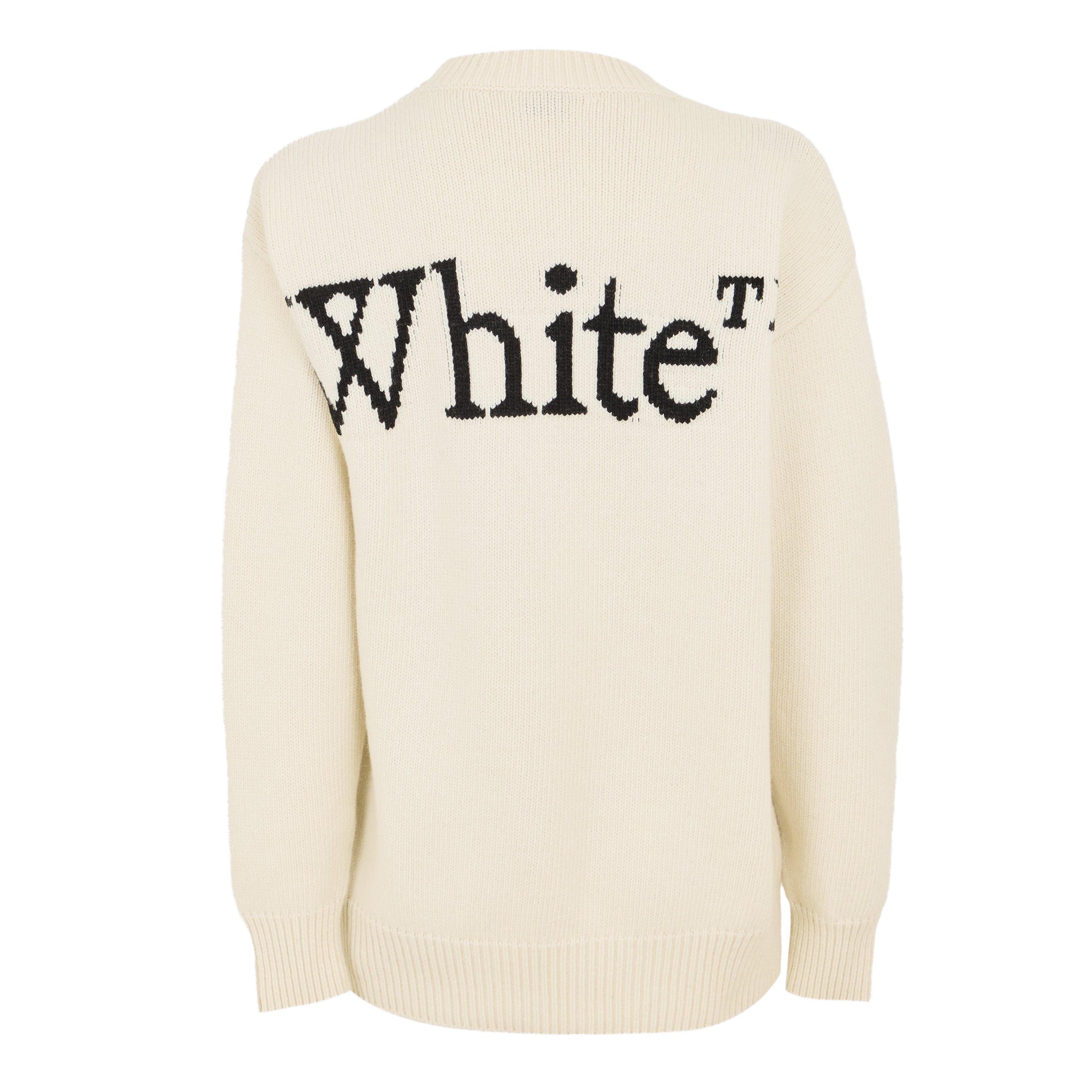 Cream - Off White - Women's Logo Relaxed Fit Crew Neck Jumper - 2