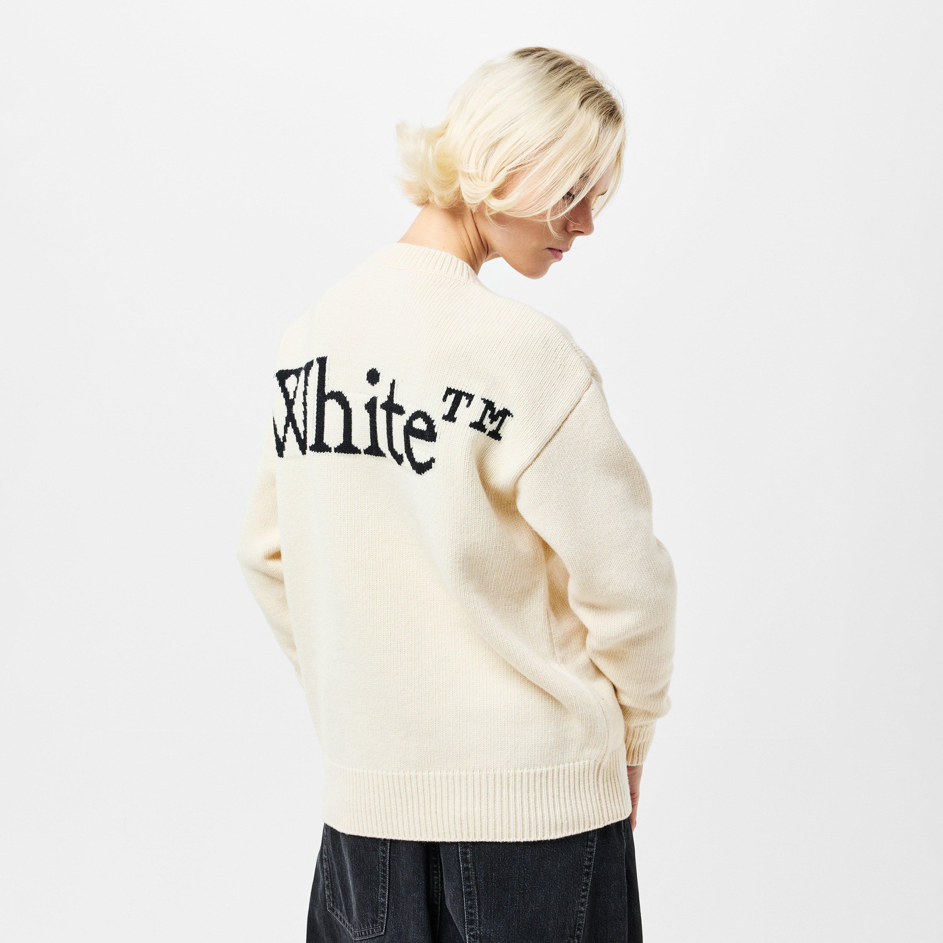 Cream - Off White - Women's Logo Relaxed Fit Crew Neck Jumper - 4