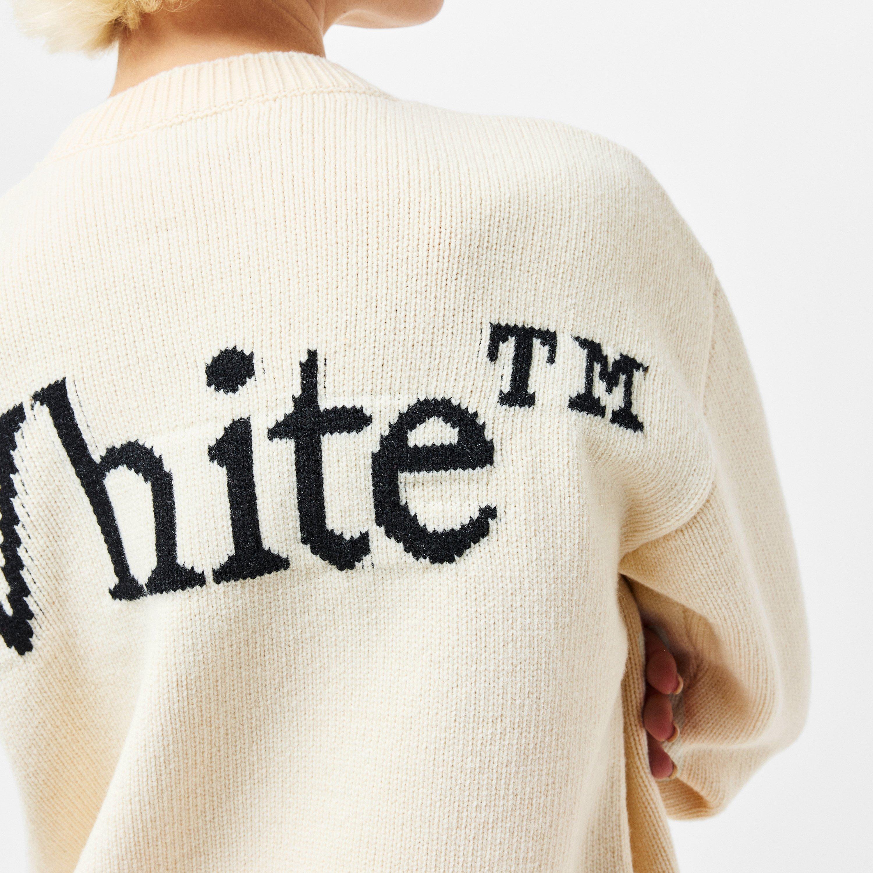 Cream - Off White - Women's Logo Relaxed Fit Crew Neck Jumper - 5