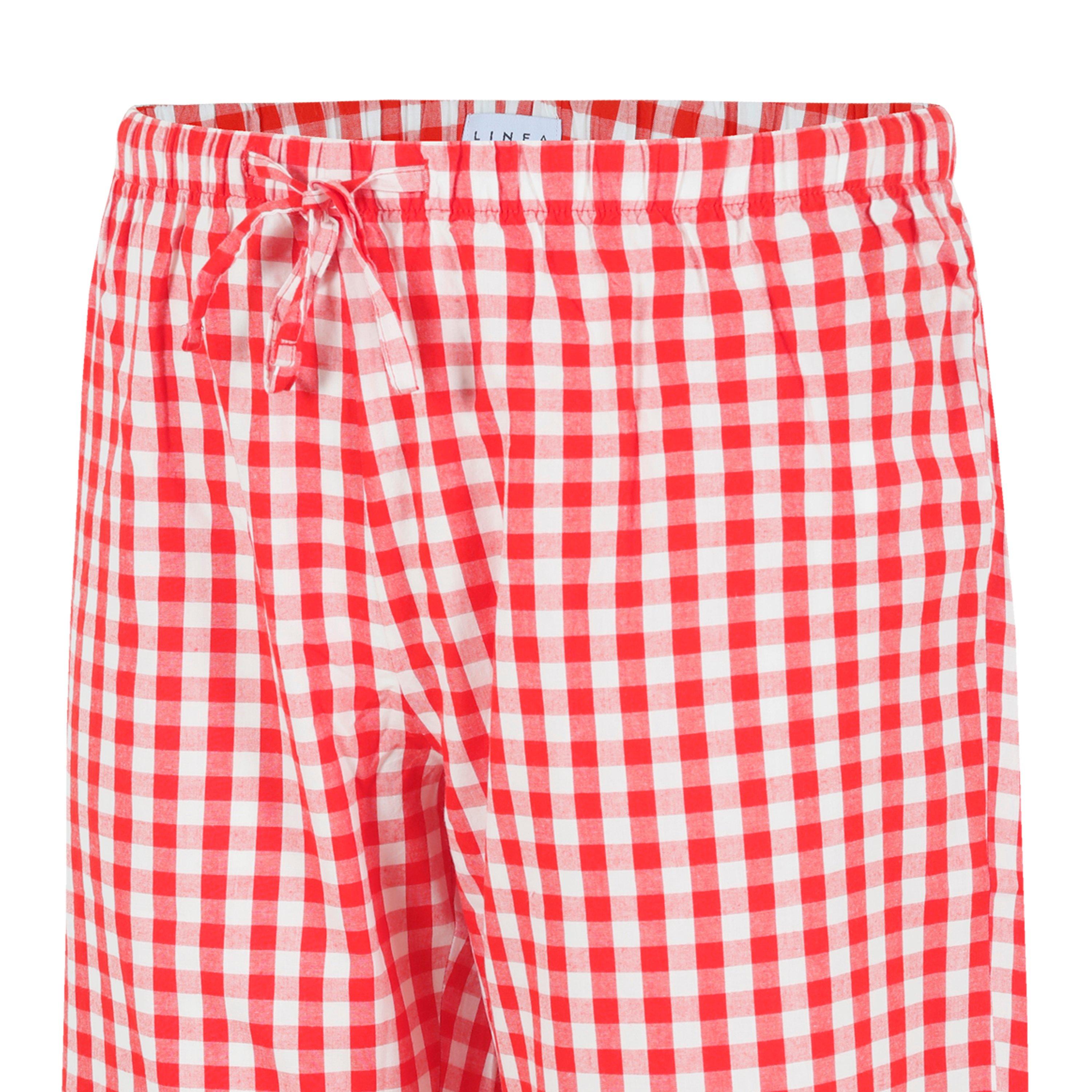 Rød/Hvid - Linea - Pyjama Trousers - 4