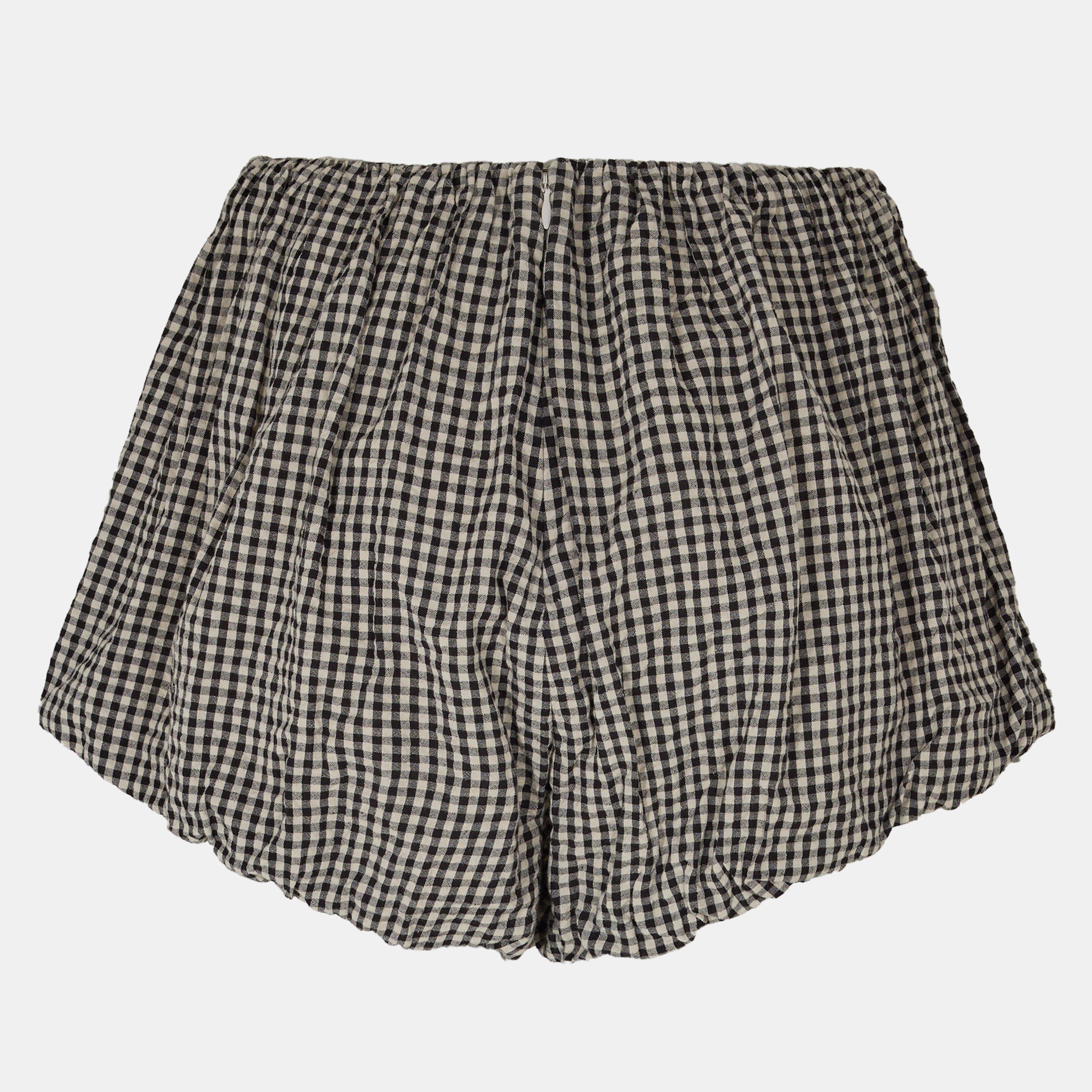 Gingham Blk Crm - Posse - Women's Aurelia Chino Shorts - 2
