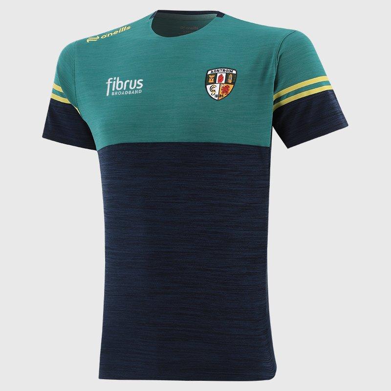 Oneills Men's Antrim Sedona T-Shirt Senior - Mar/Teal/Lime - XL