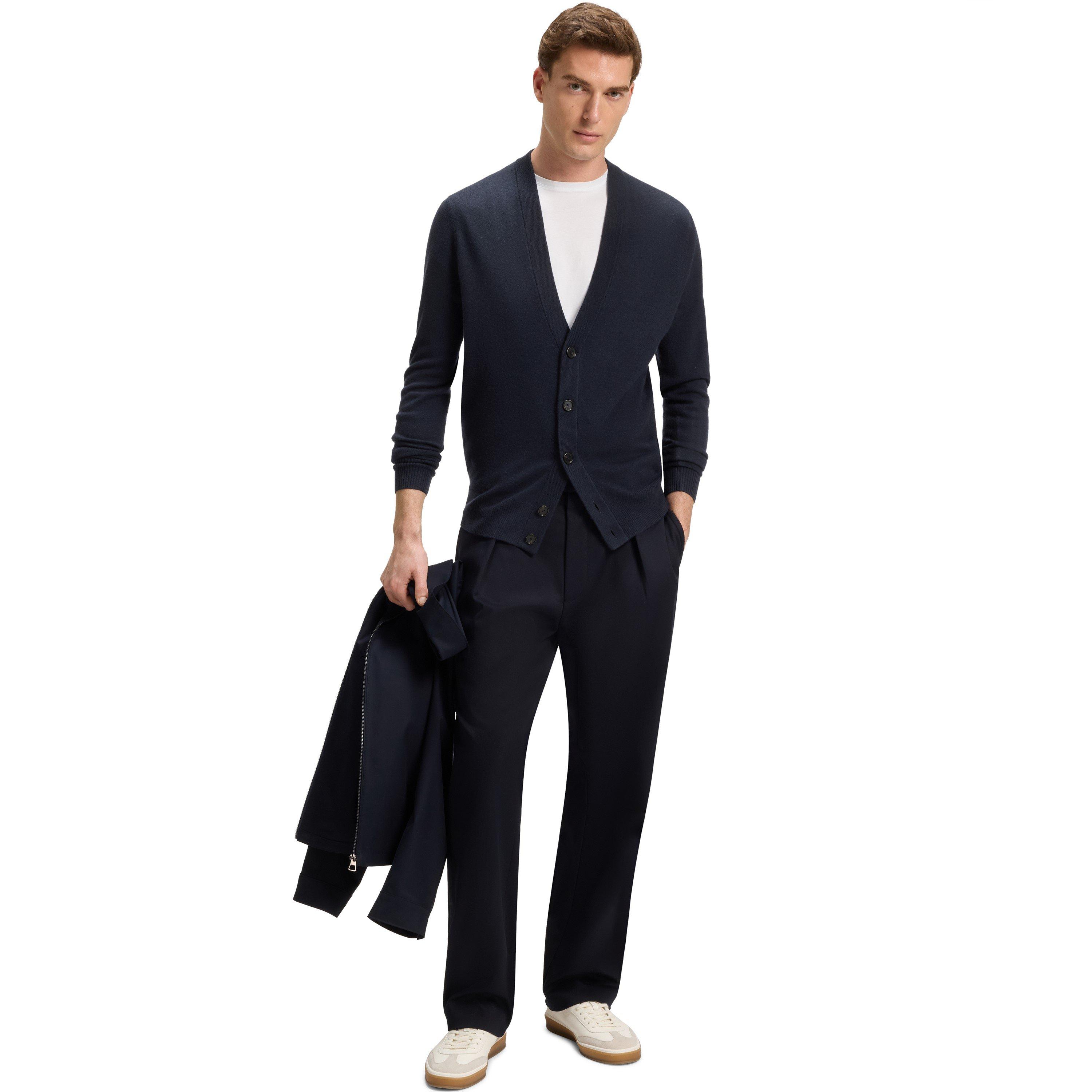 Dark Blue 408 - Boss - Men's Double Breasted Jelso Relaxed-fit Cardigan - 6